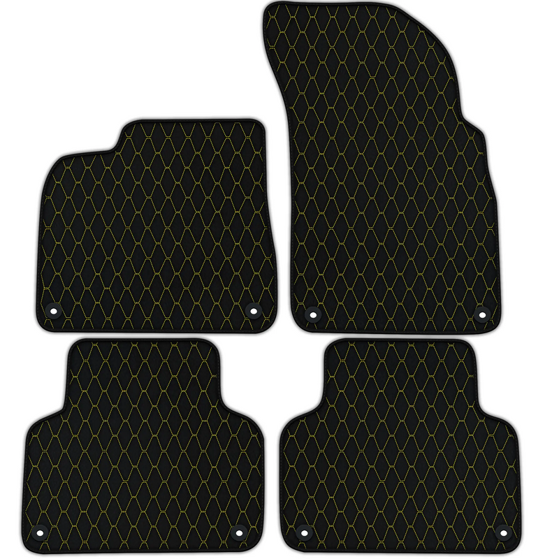 Tapis de voiture en cuir personnalisables avec motif hexagonal vertical pour Bentley Bentayga (2015-2023)