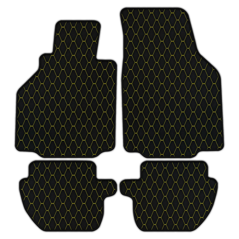 Customizable Leather Floor Mats with Vertical Hex Pattern for Porsche 911 - 996 (1998-2004)