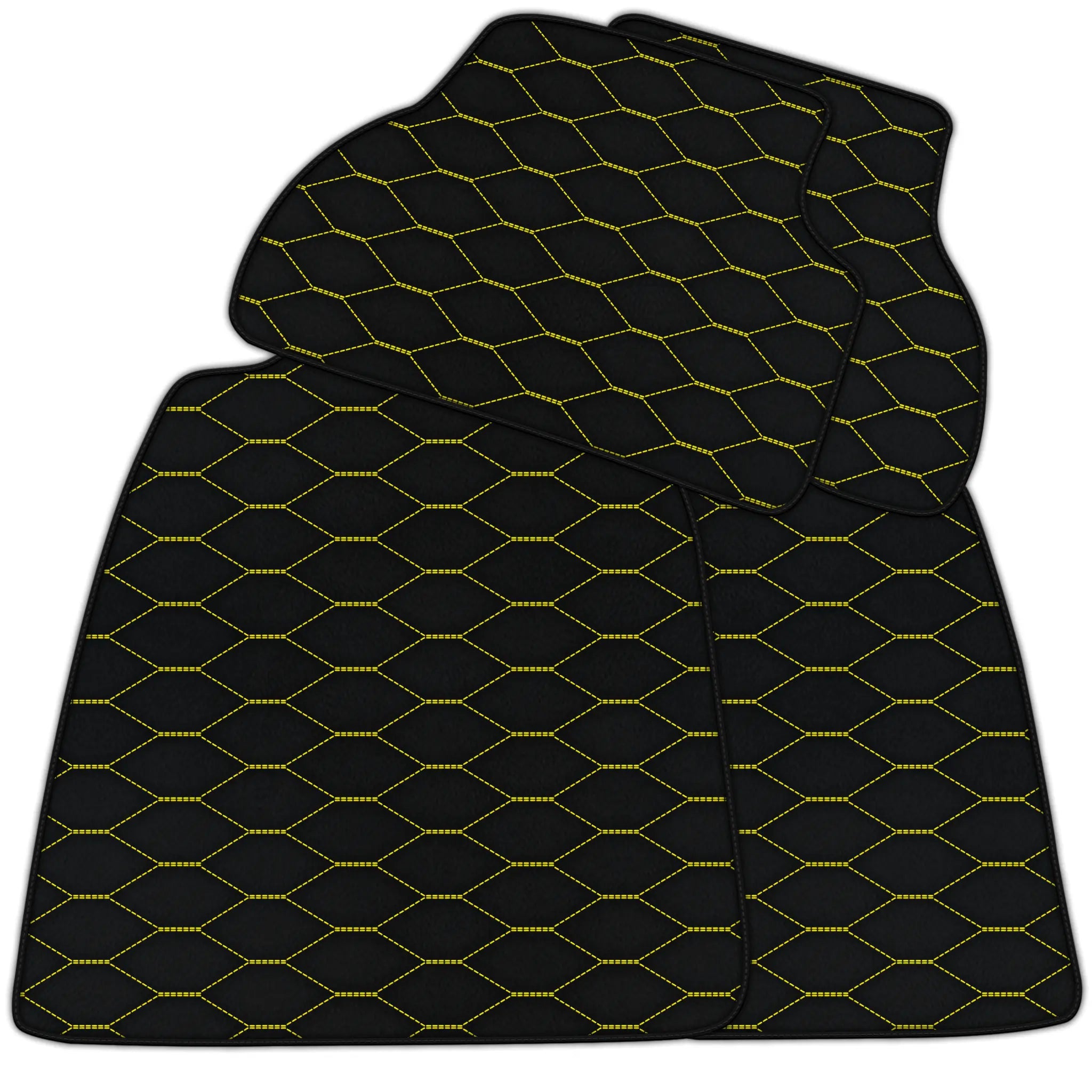 Customizable Leather Floor Mats with Viper Hex Pattern for Audi A1 - 3-door Hatchback (2010-2018)