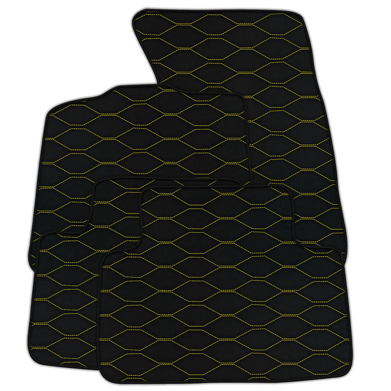 Tapis de voiture en cuir personnalisable avec motif Viper Hex pour Porsche Macan (2014-2023)