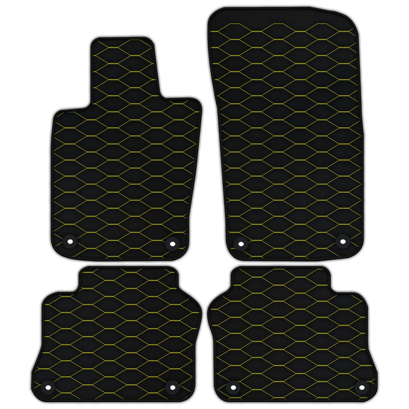 Tapis de voiture en cuir personnalisables avec motif hexagonal Viper pour Porsche Panamera (2009-2016)