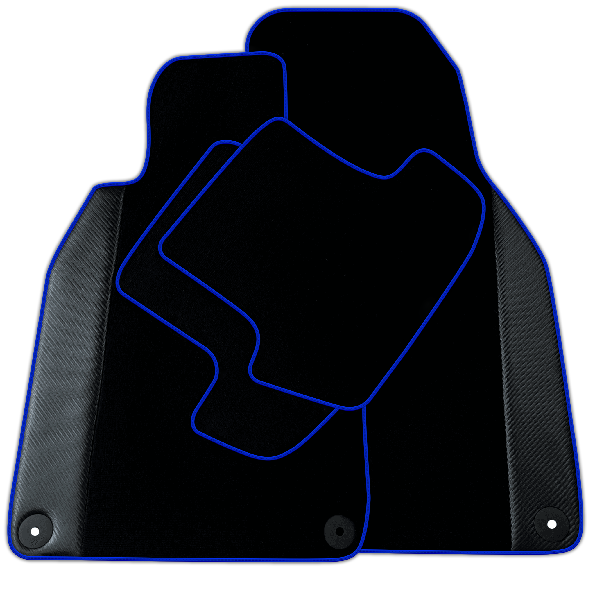 Black Floor Mats for Porsche Taycan (2020-2023) with Carbon