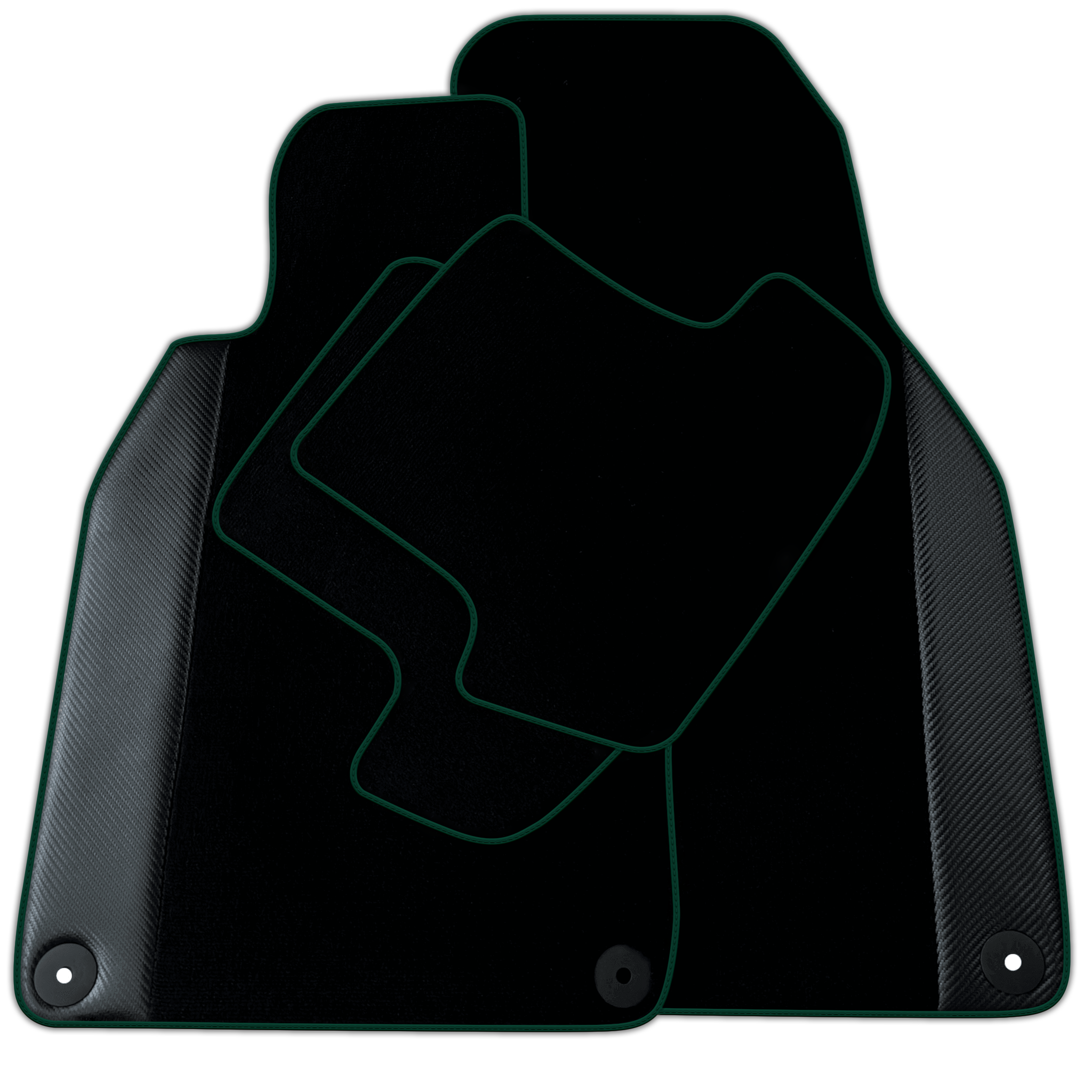 Black Floor Mats for Porsche Taycan (2020-2023) with Carbon