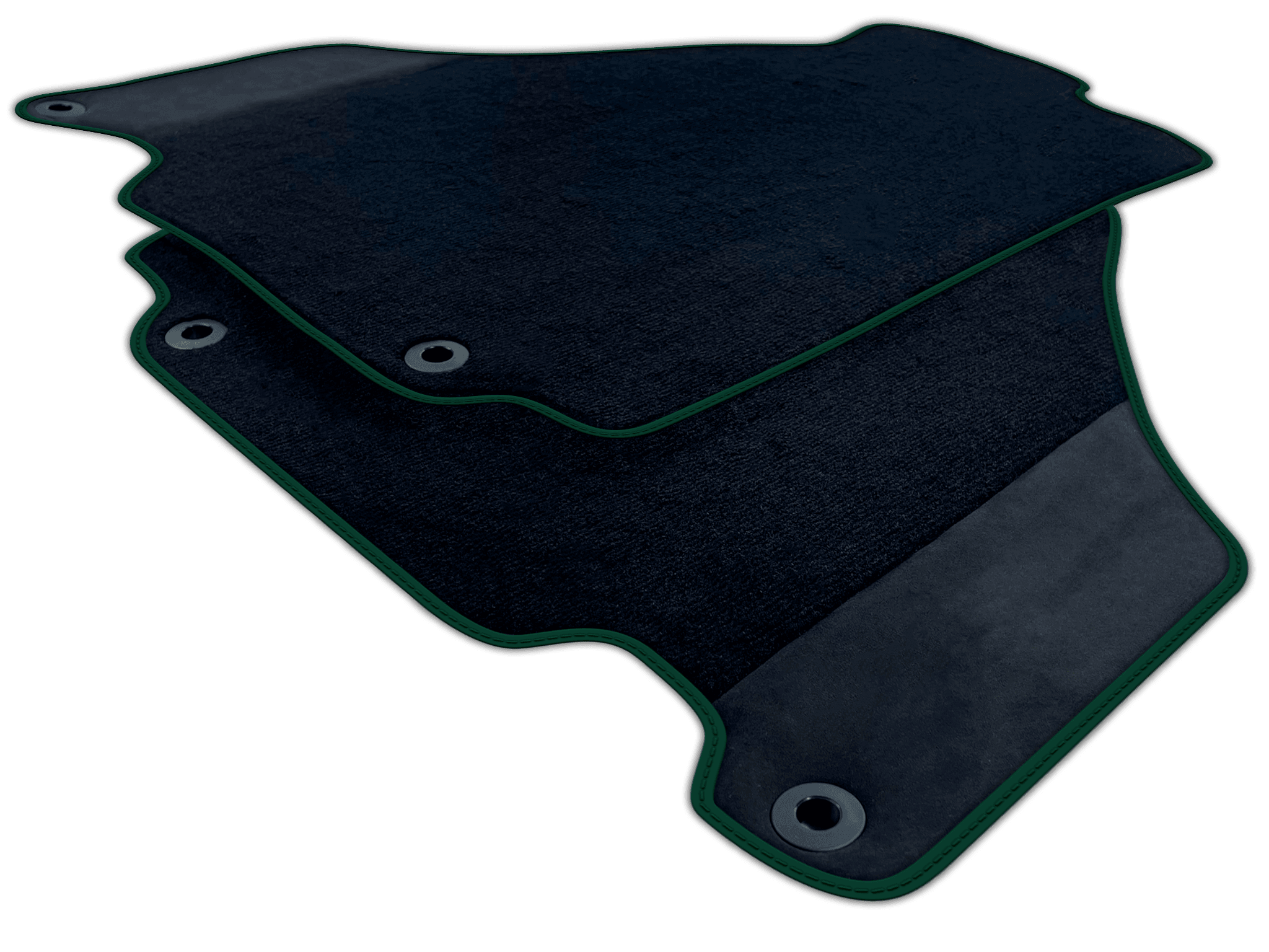 Black Floor Mats for Ferrari 360 (1999-2005) with Alcantara Leather | Various Trim Colors