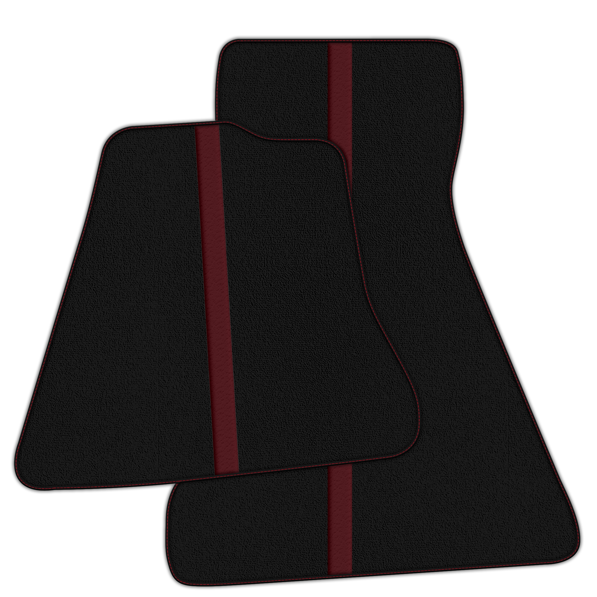 Black Floor Mats with Leather Line for McLaren 750S (2023-2025) - Various Colors