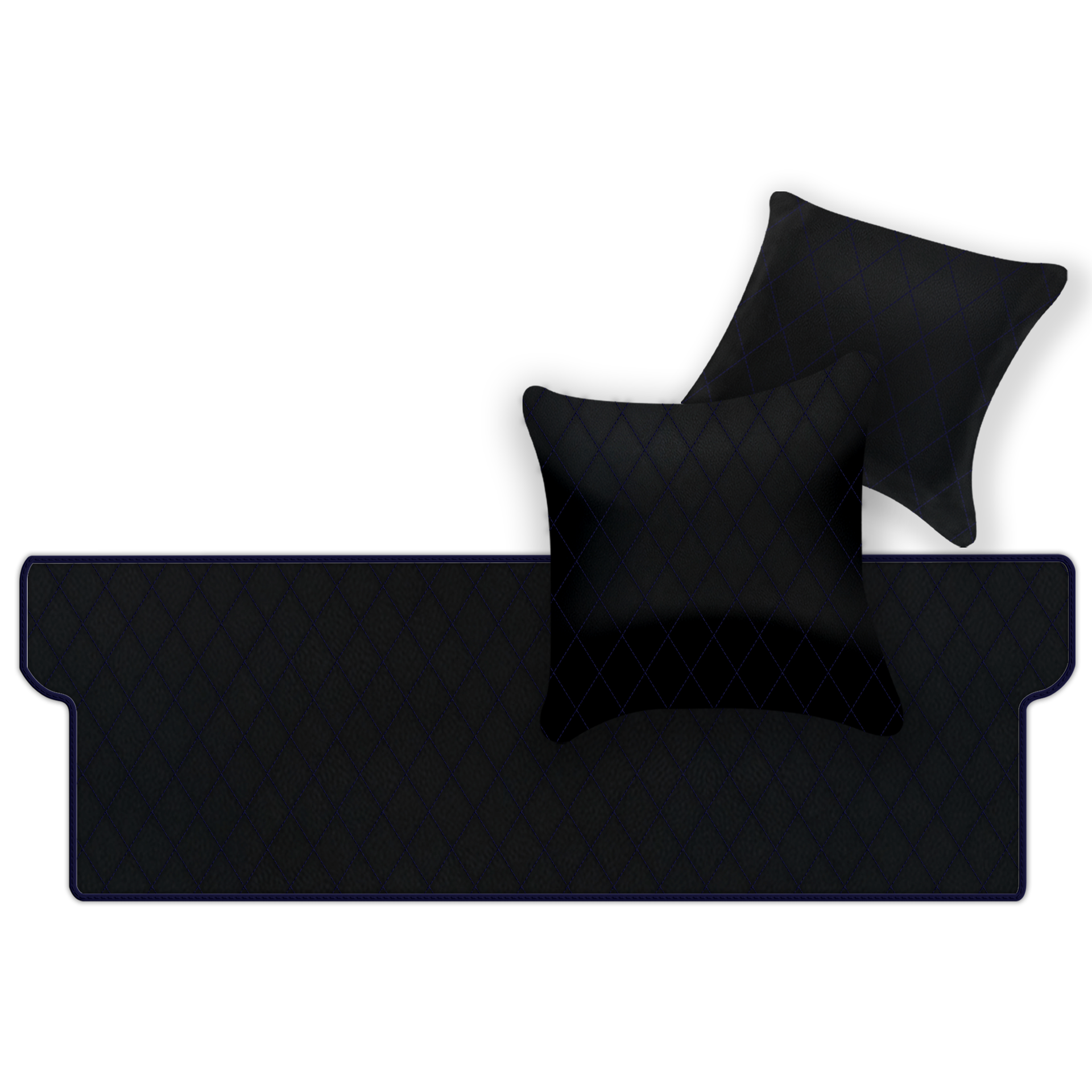 Tapis de voiture en cuir personnalisable avec motif en diamant unique pour Ferrari Dino GT4 (1973-1979) - AutoWin