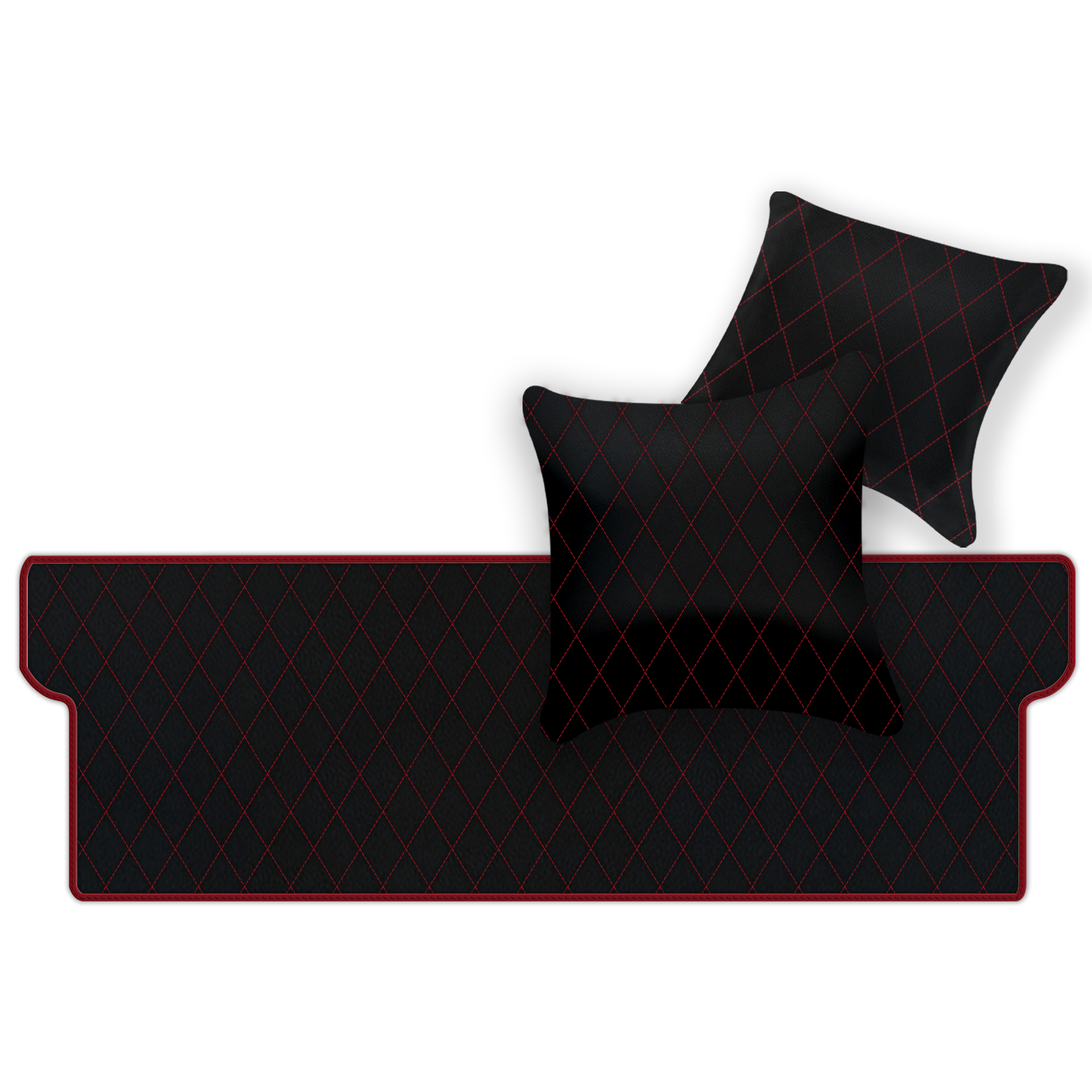 Tapis de voiture en cuir personnalisable avec motif en diamant unique pour Ferrari Dino GT4 (1973-1979) - AutoWin