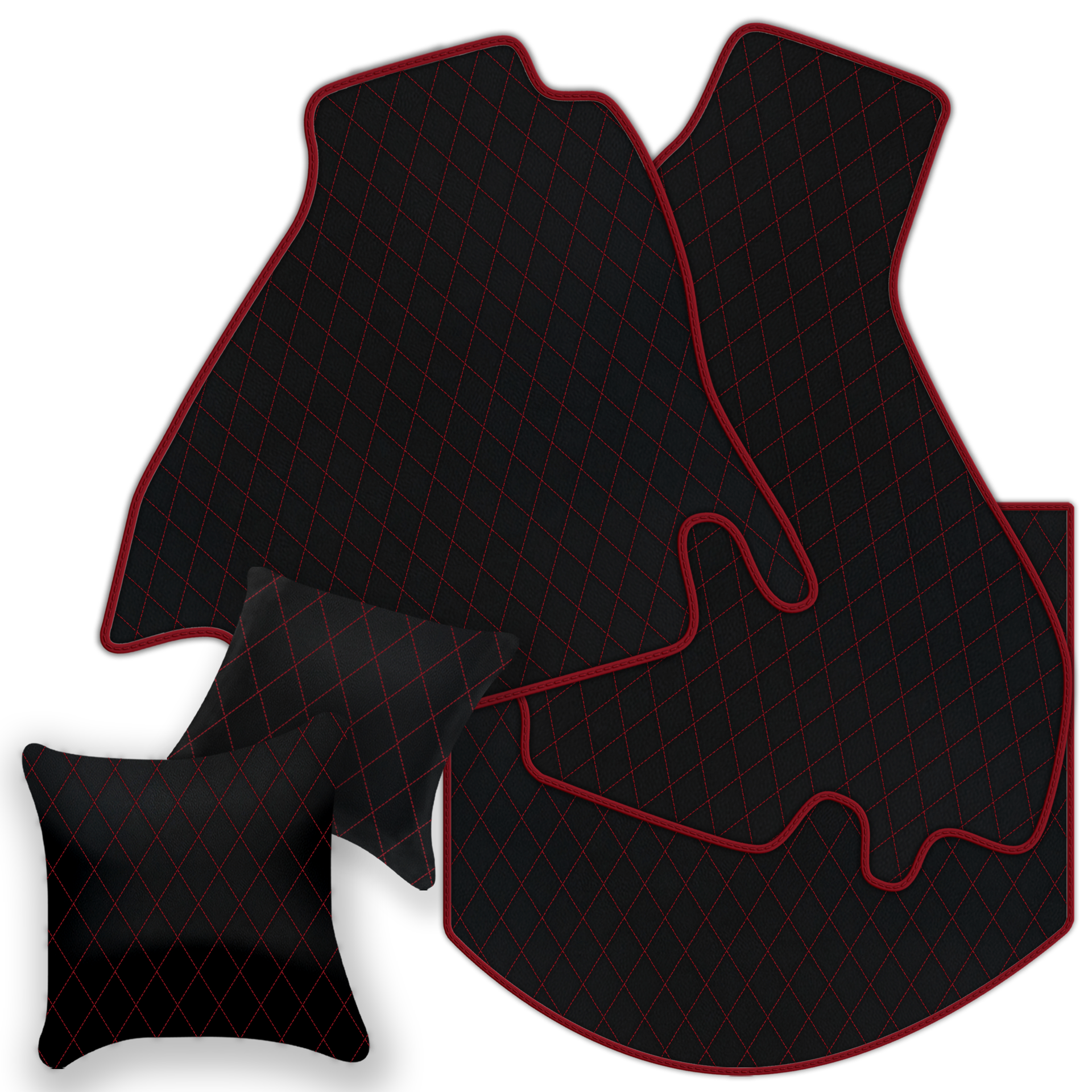 Premium Black Leather Floor Mats for Ferrari 512 TR (1992-1994)