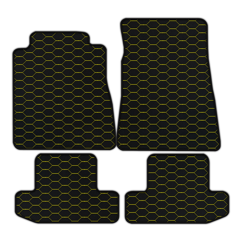 Customizable Leather Floor Mats with Divario Pattern for Ford Mustang GT500 Shelby (2015-2021)