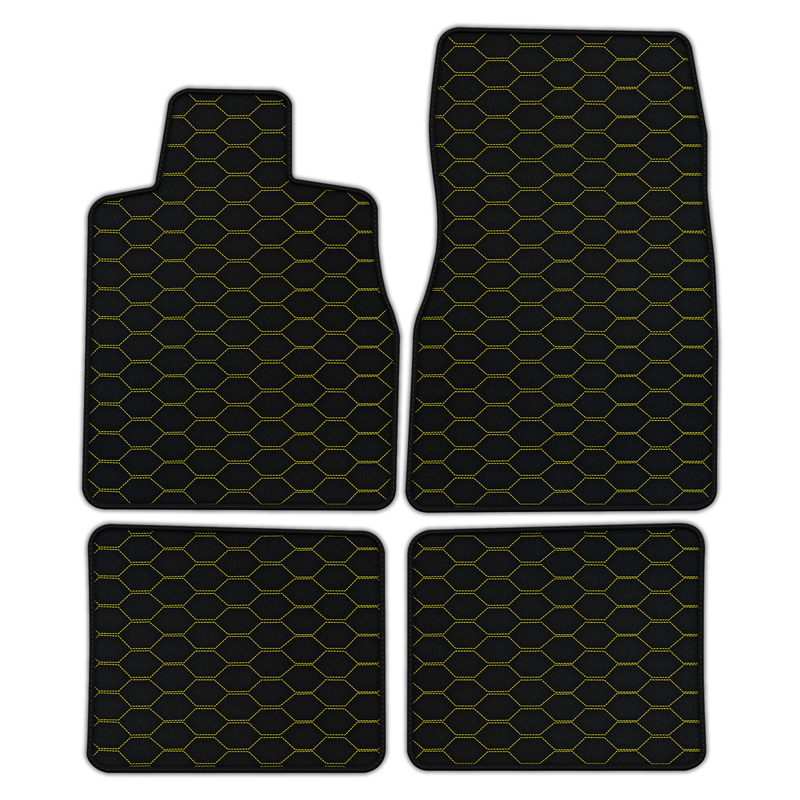 Customizable Leather Floor Mats with Divario Pattern for Fisker Karma (2011-2012)
