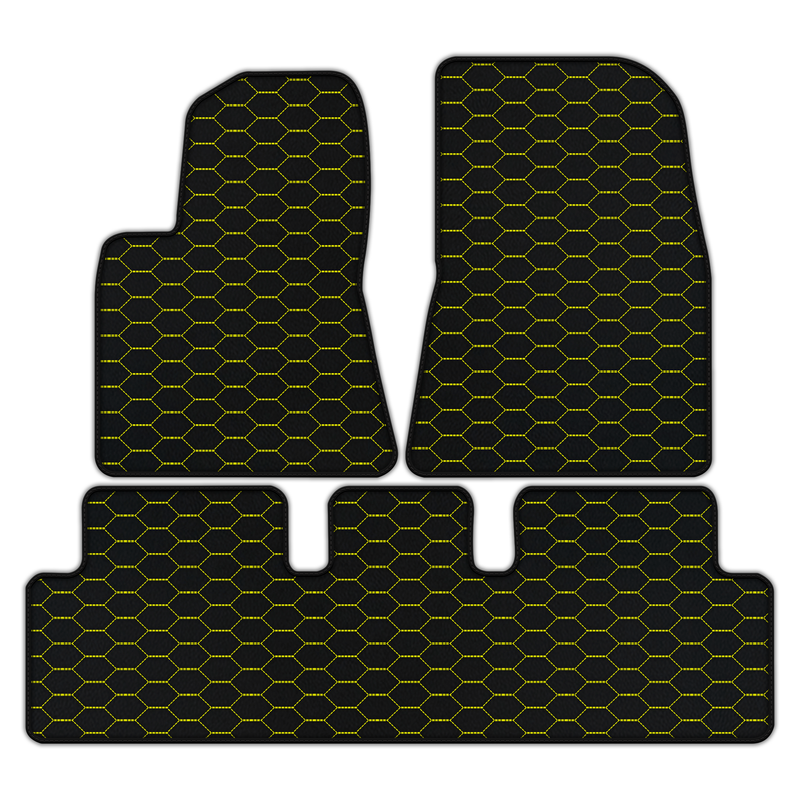 Customizable Leather Floor Mats with Divario Pattern for Tesla Model 3 (2017-2023)