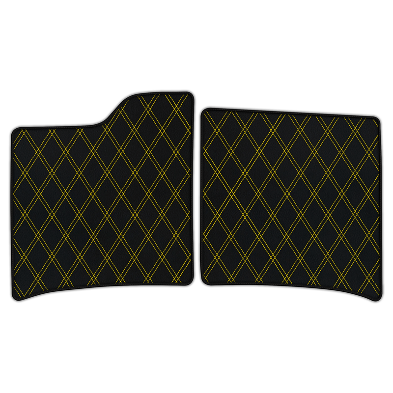 Customizable Leather Floor Mats with Double Diamond Pattern for Ferrari 12Cilindri (2024-2026)