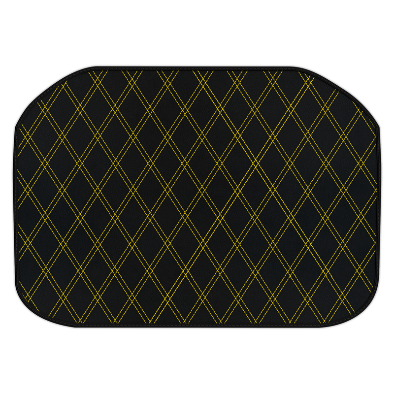 Customizable Leather Trunk Floor Mats with Double Diamond Pattern for Ferrari 456 (1992-2003)