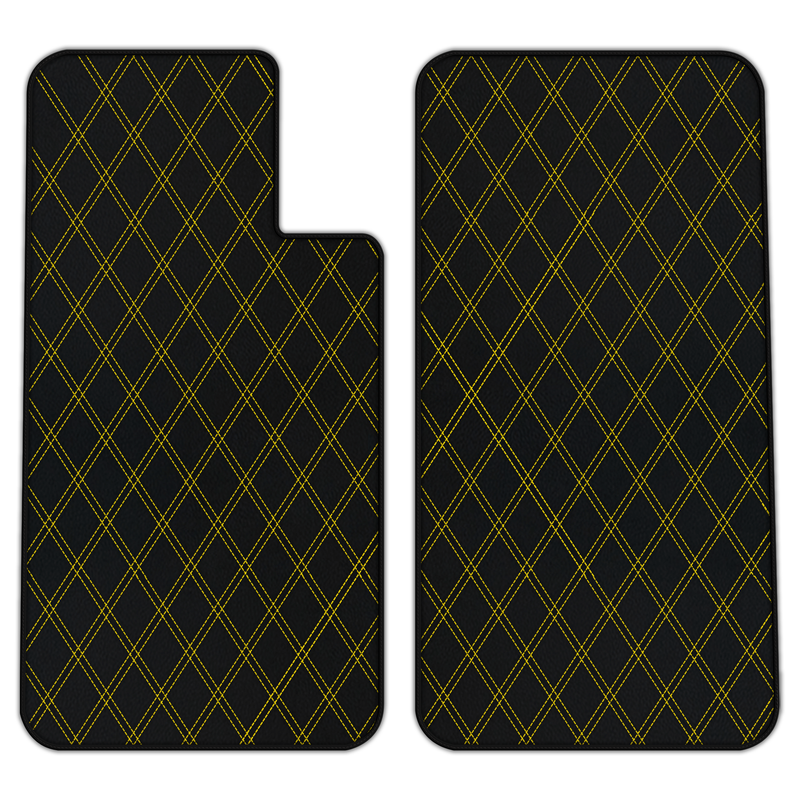 Customizable Leather Floor Mats with Double Diamond Pattern for Aston Martin V8 Virage (1989-1995) Coupe