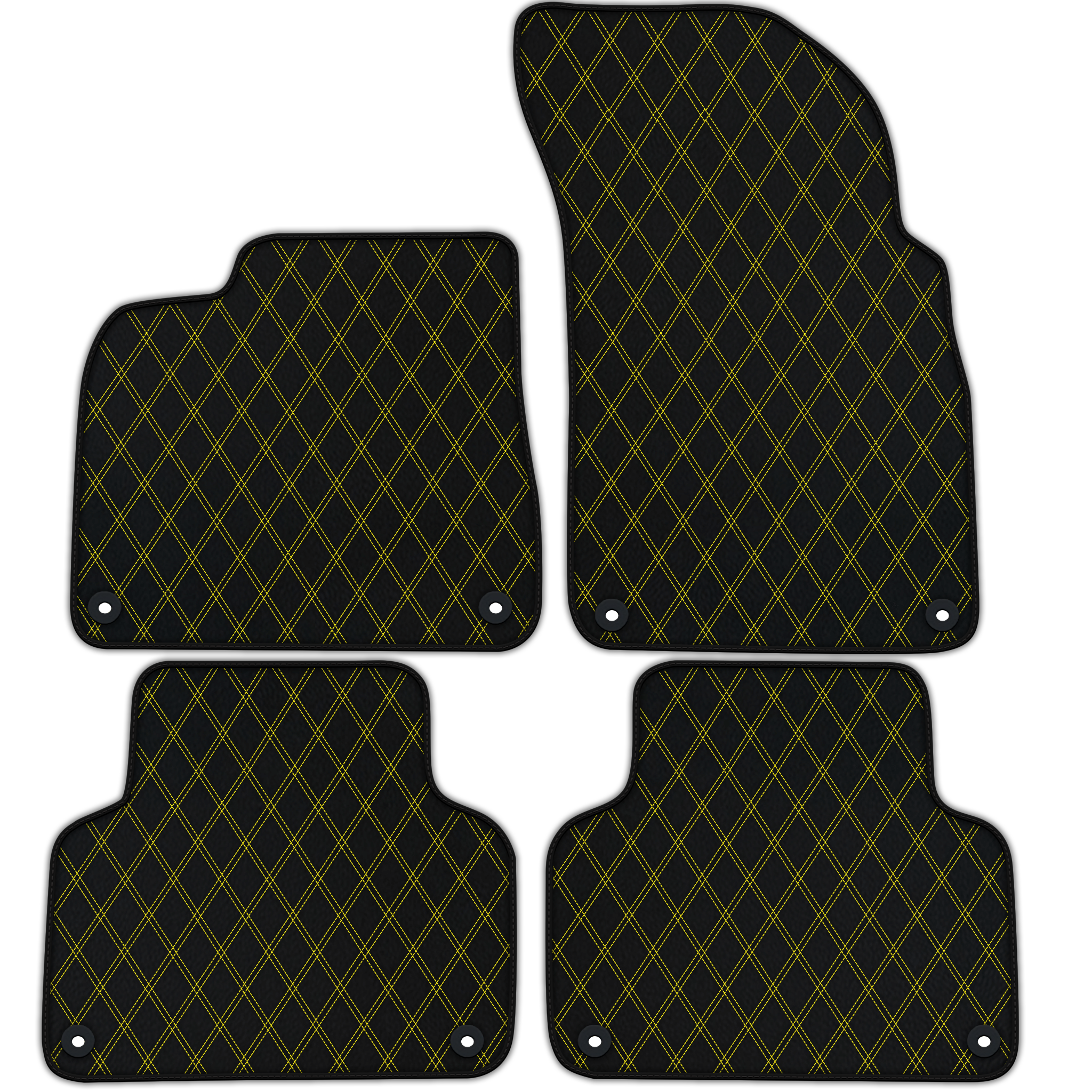 Customizable Leather Floor Mats with Double Diamond Pattern for Lamborghini Urus (2018-2026)