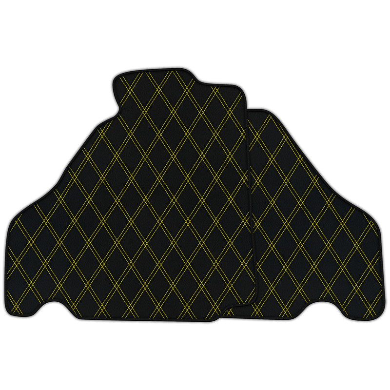Customizable Leather Floor Mats with Double Diamond for Ferrari F430 (2004-2009)