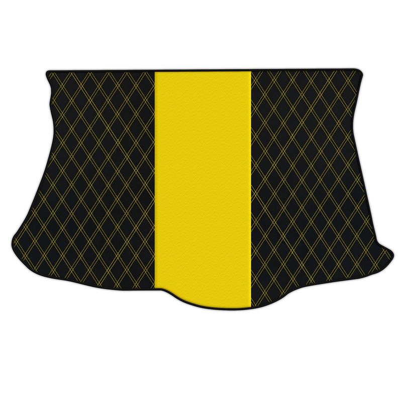 Anpassbare Kofferraum-Fußmatten aus Leder mit Doppel-Diamantmuster für Alfa Romeo 147 (2000-2010)