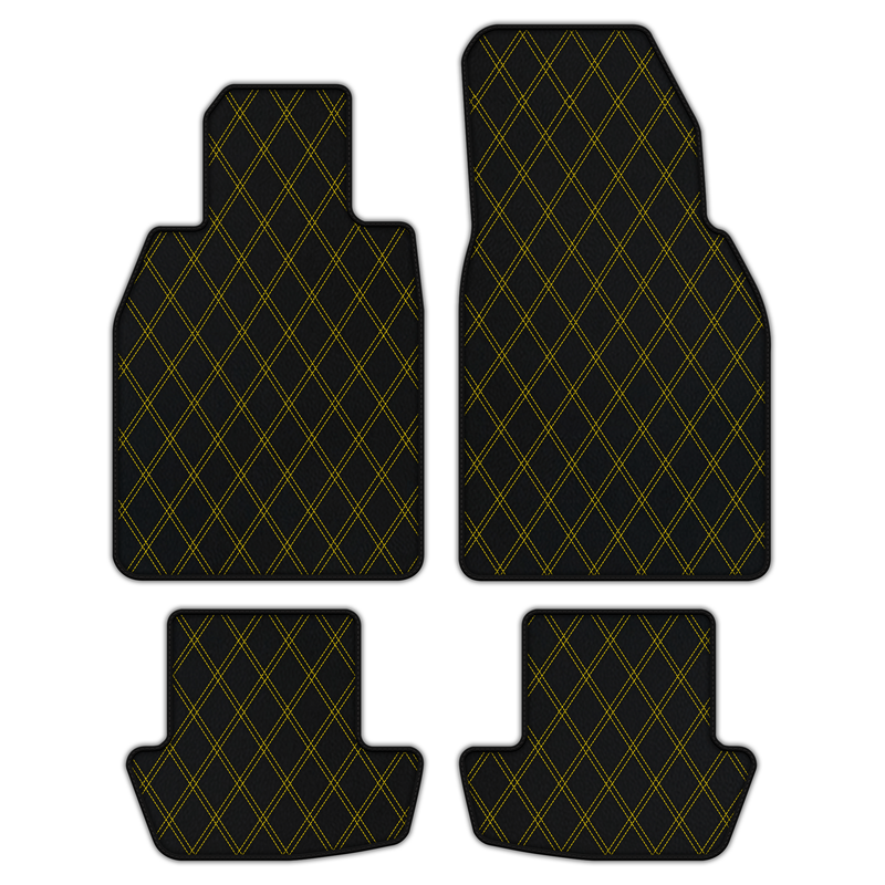 Customizable Leather Floor Mats with Double Diamond Pattern for Porsche 911 - 992 (2019-2026)