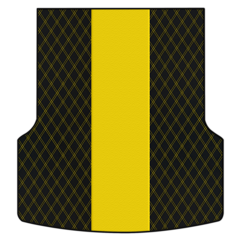 Tapis de coffre en cuir personnalisables avec motif double