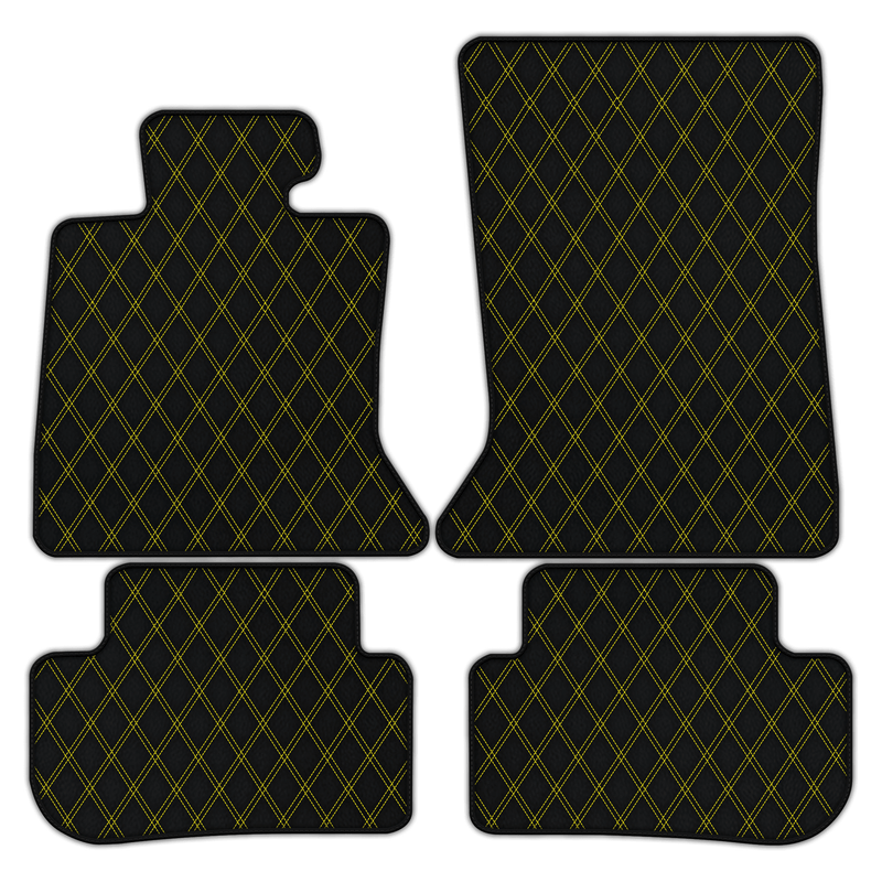 Tapis de voiture en cuir personnalisables avec motif à double losange pour Rolls Royce Wraith (2013–2023)