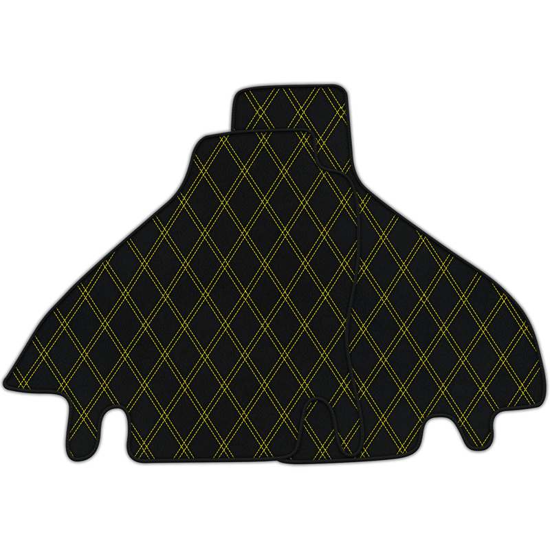 Tapis de voiture en cuir personnalisables avec motif double