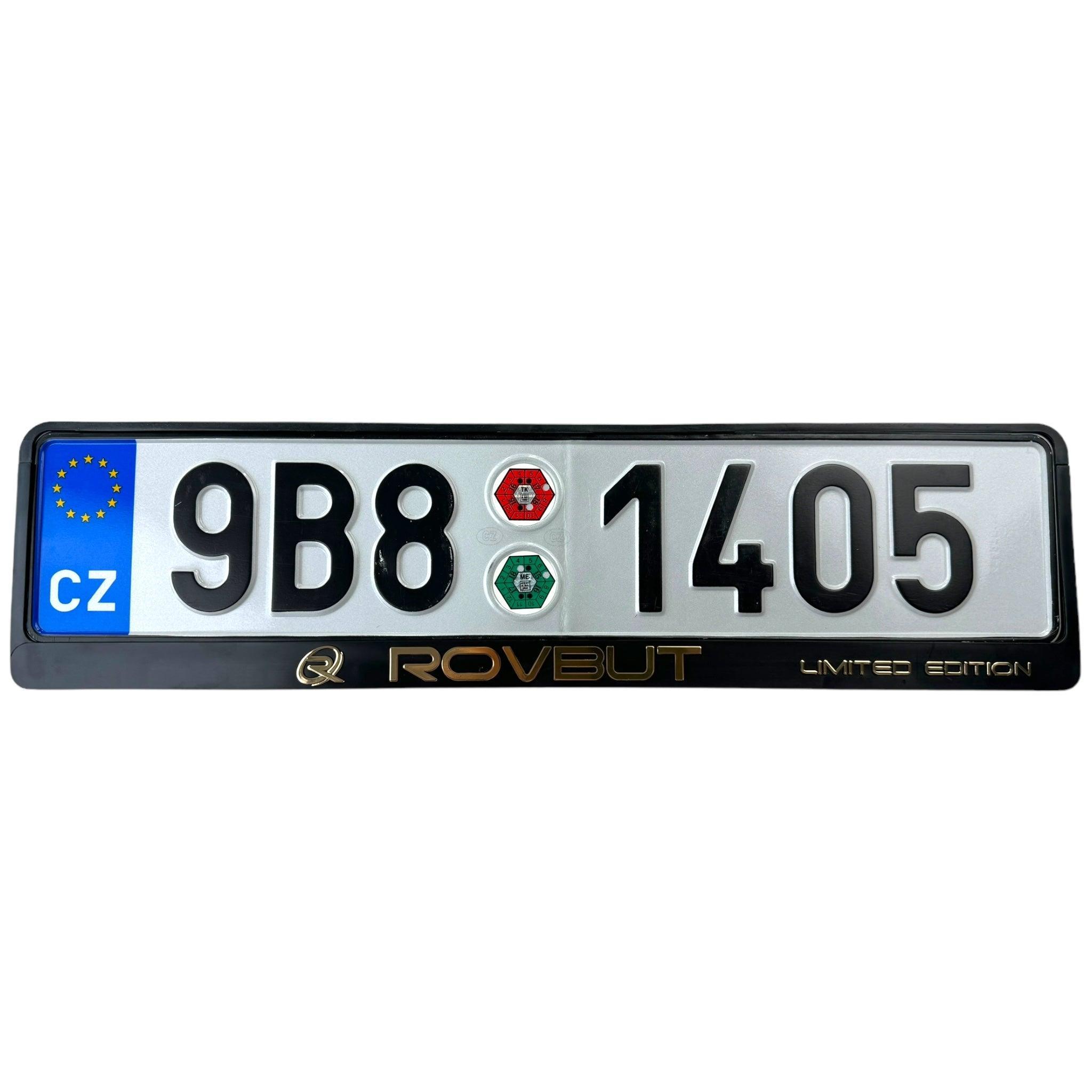 Rovbut Design Number Plate Holder Eu Standard Size 52 cm x 11 cm Limited Edition - AutoWin