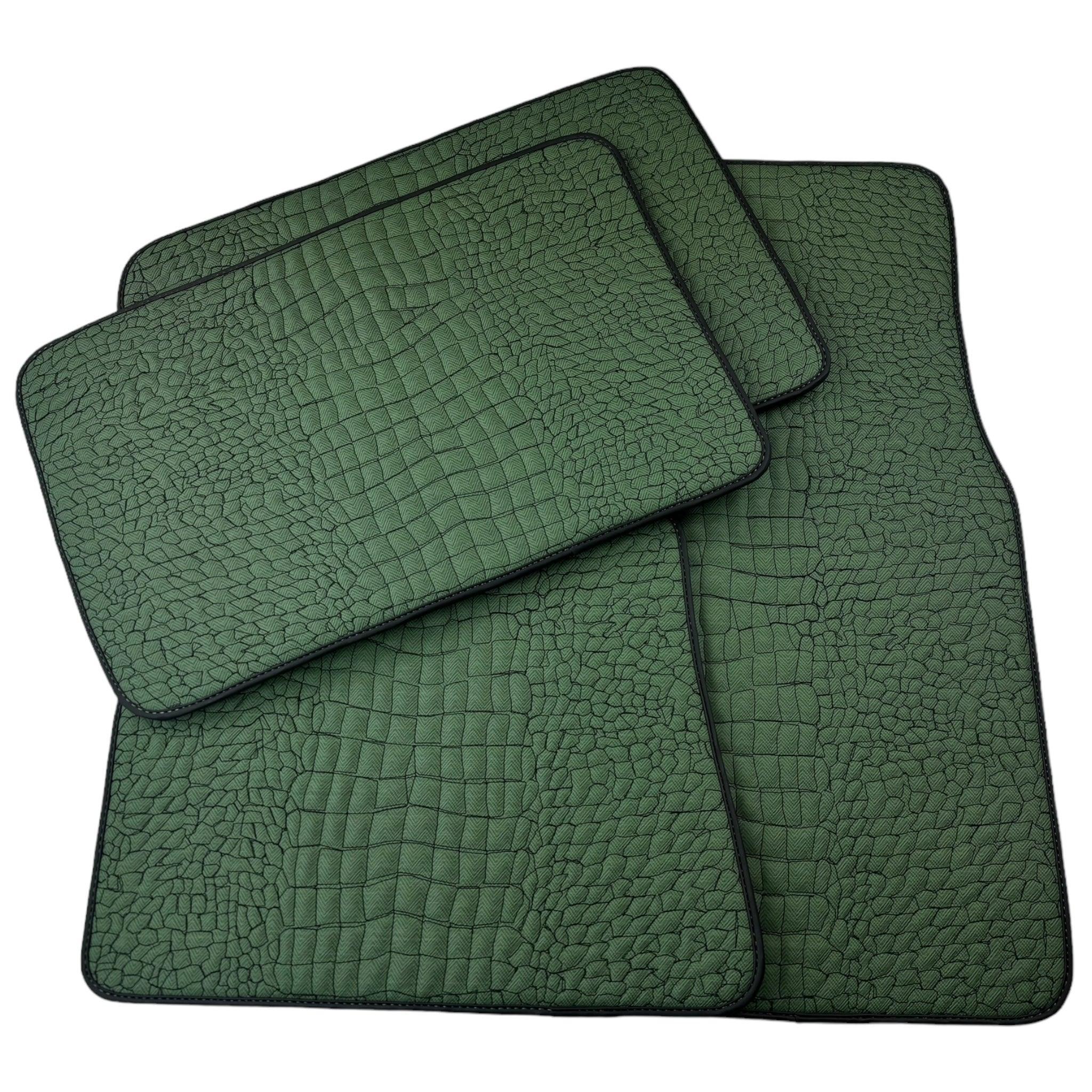 Green Leather Floor Mats for Rolls-Royce Phantom VIII (2017-2024) - AutoWin
