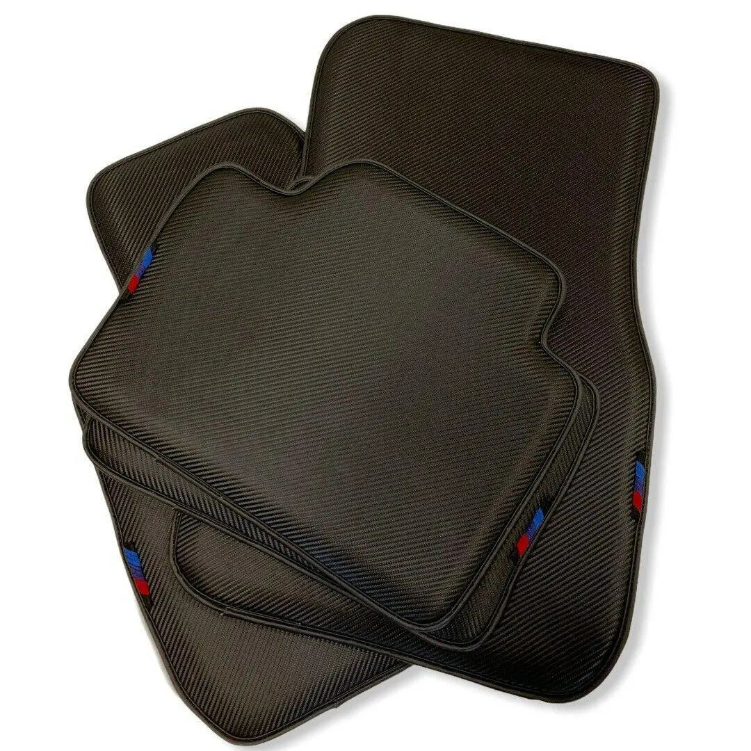 Floor Mats For BMW Gran Tourer F46 (2015-2022) 7 Seats Autowin Brand Carbon Fiber Leather - AutoWin