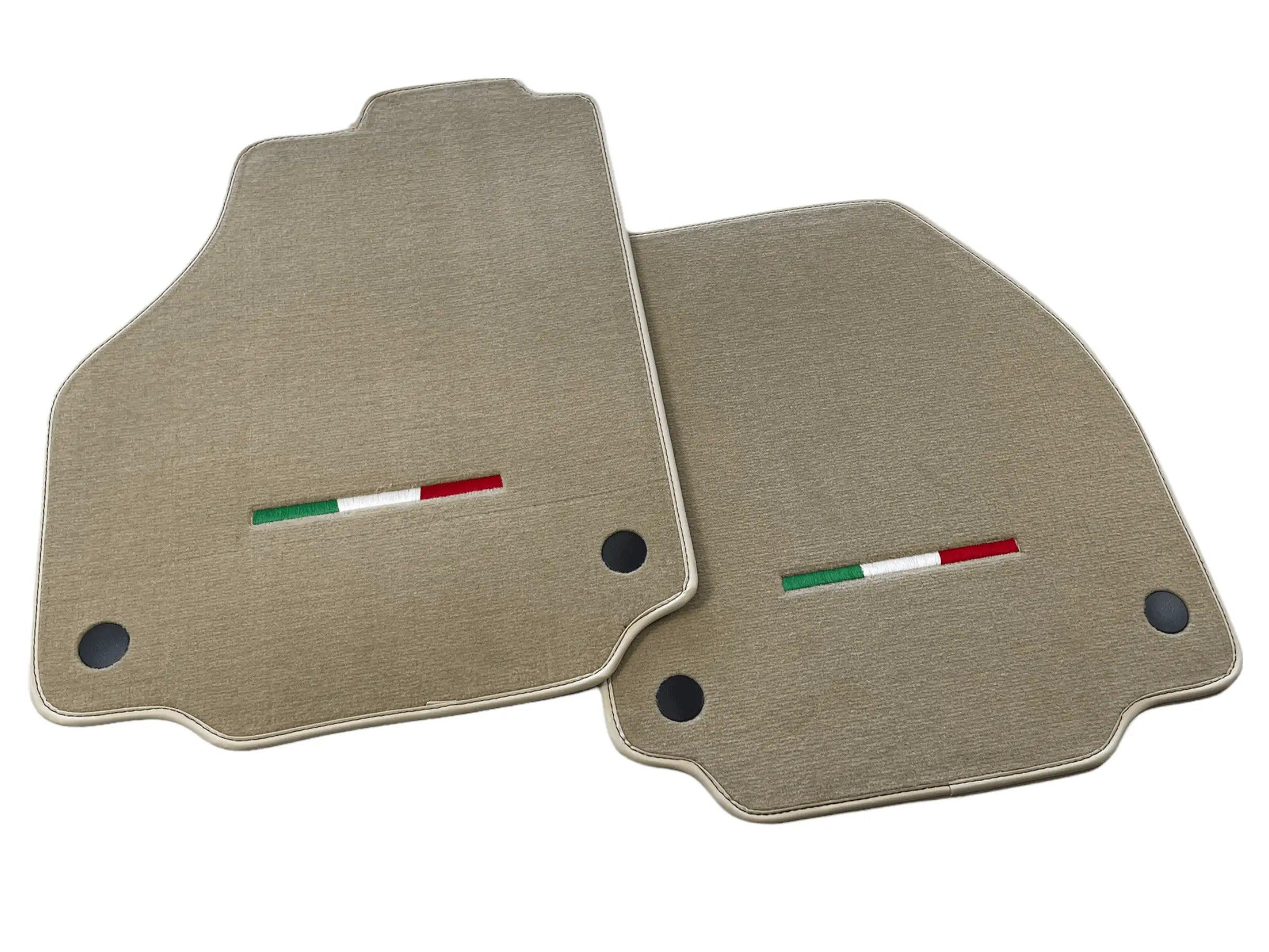 Floor Mats For Ferrari 488 Pista Spider (2019-2021) Beige Autowin Brand Italian Edition - AutoWin