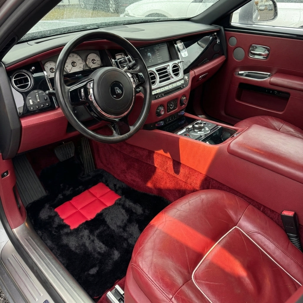 Tapis de voiture en cuir vert pour Rolls-Royce Ghost Série II (2021-2024) - ER56 Design
