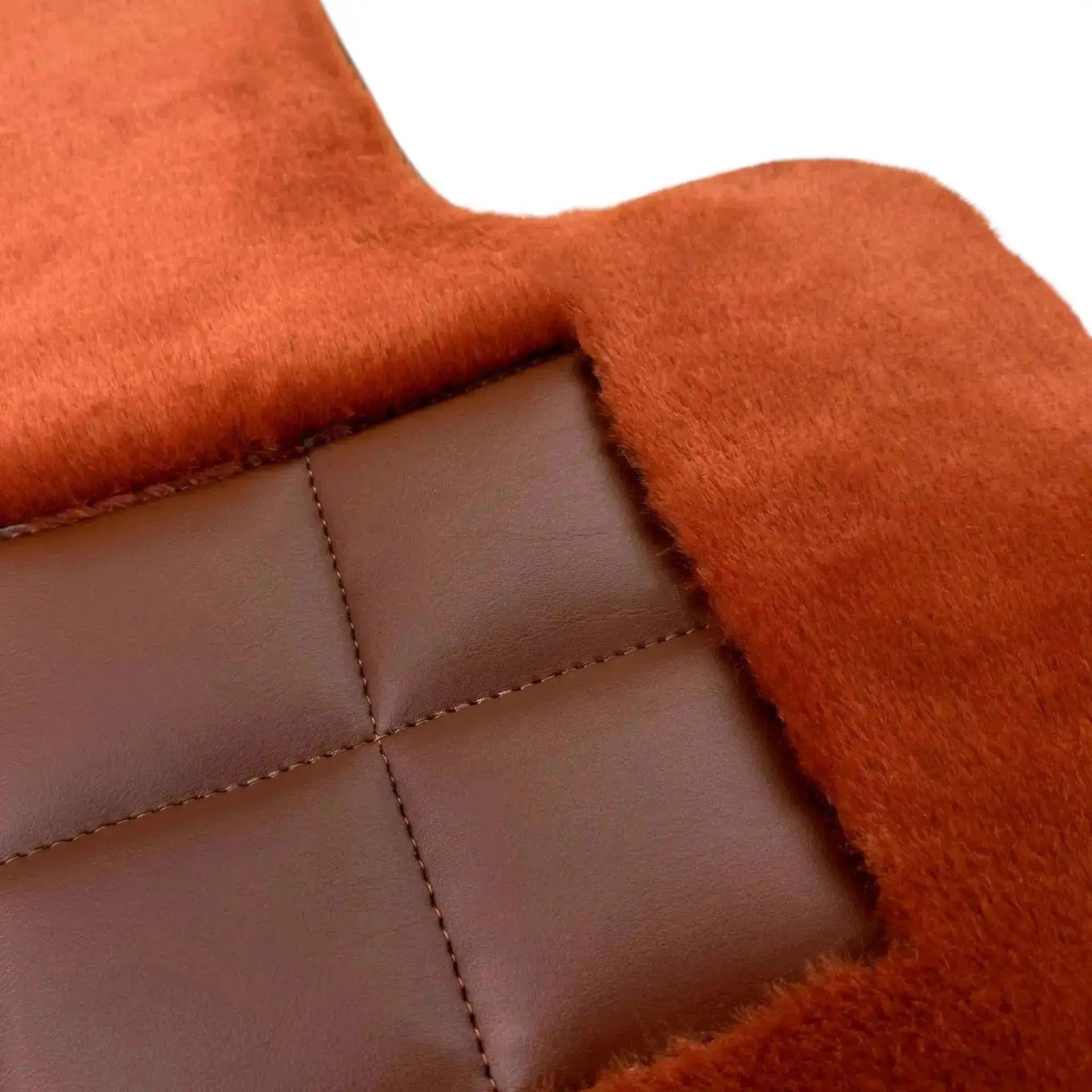 Ginger Color Sheepskin Floor Mats for Rolls-Royce Phantom Drophead Coupe (2007-2016) - AutoWin