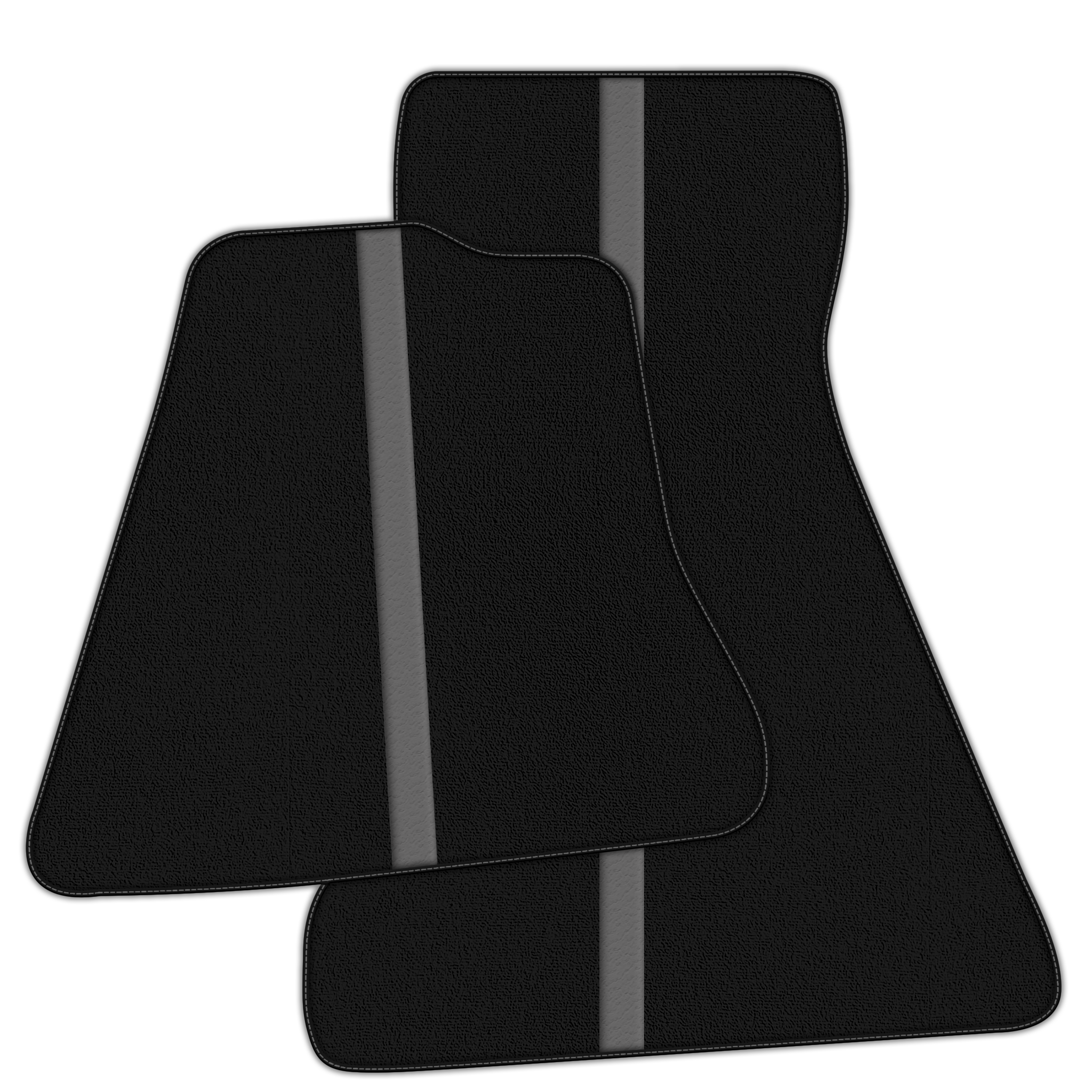 Black Floor Mats with Leather Line for McLaren 750S (2023-2025) - Various Colors