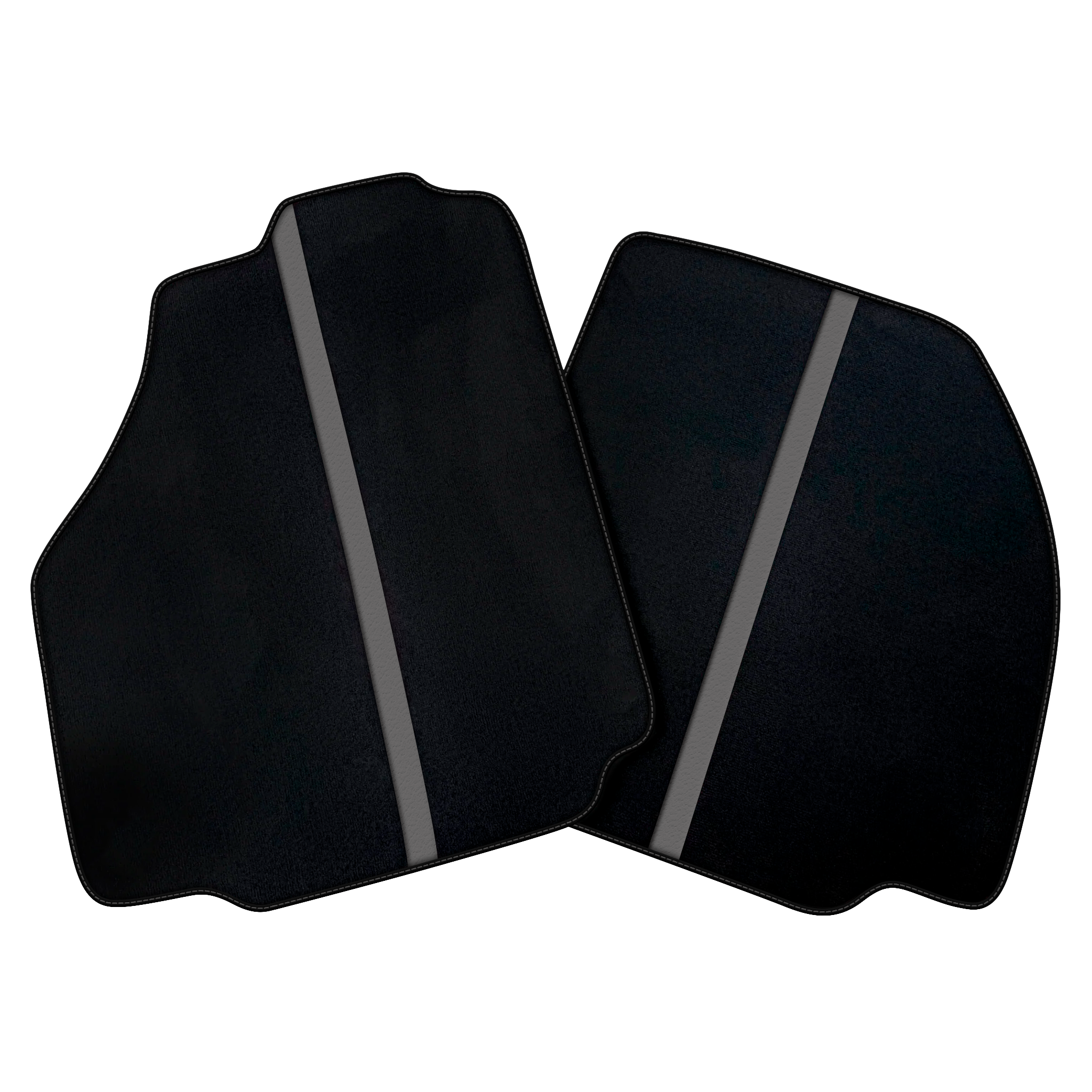 Black Car Floor Mats with Leather Line for Ferrari 488 GTB (2016-2022) | Various Colors