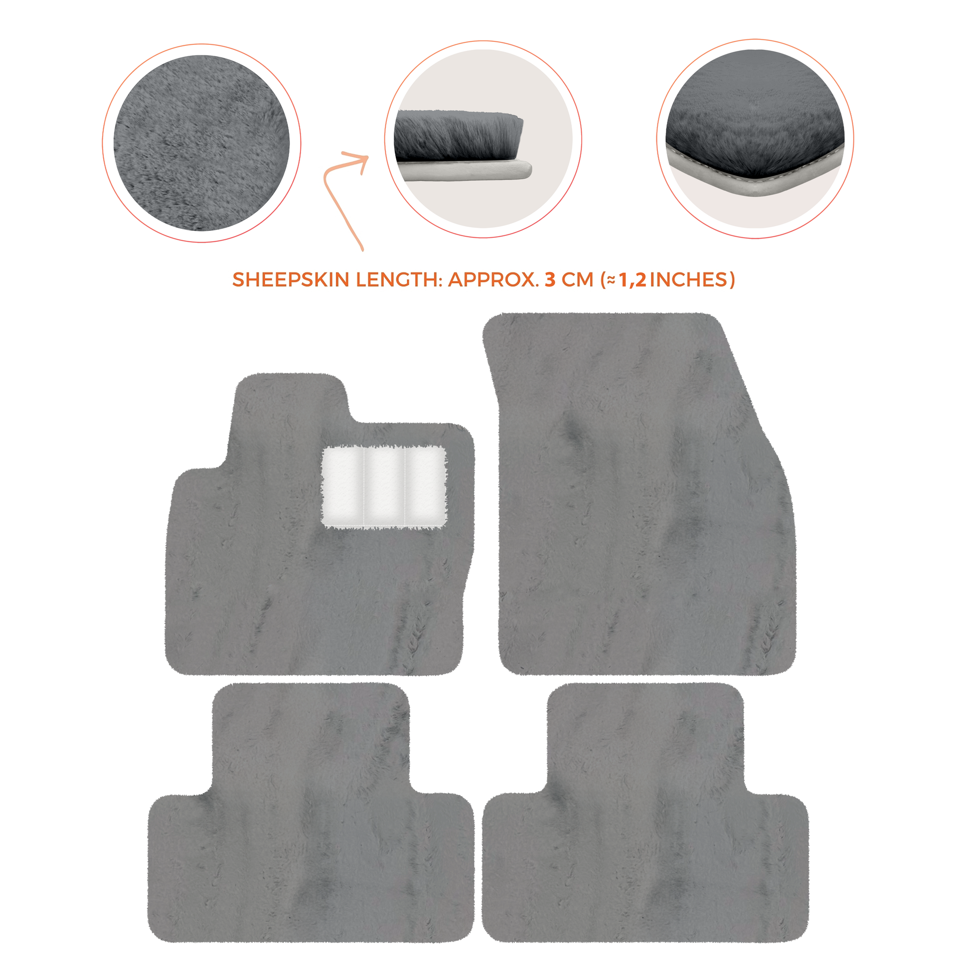 Premium Sheepskin Floor Mats for Range Rover Vehicles (2012-2022)