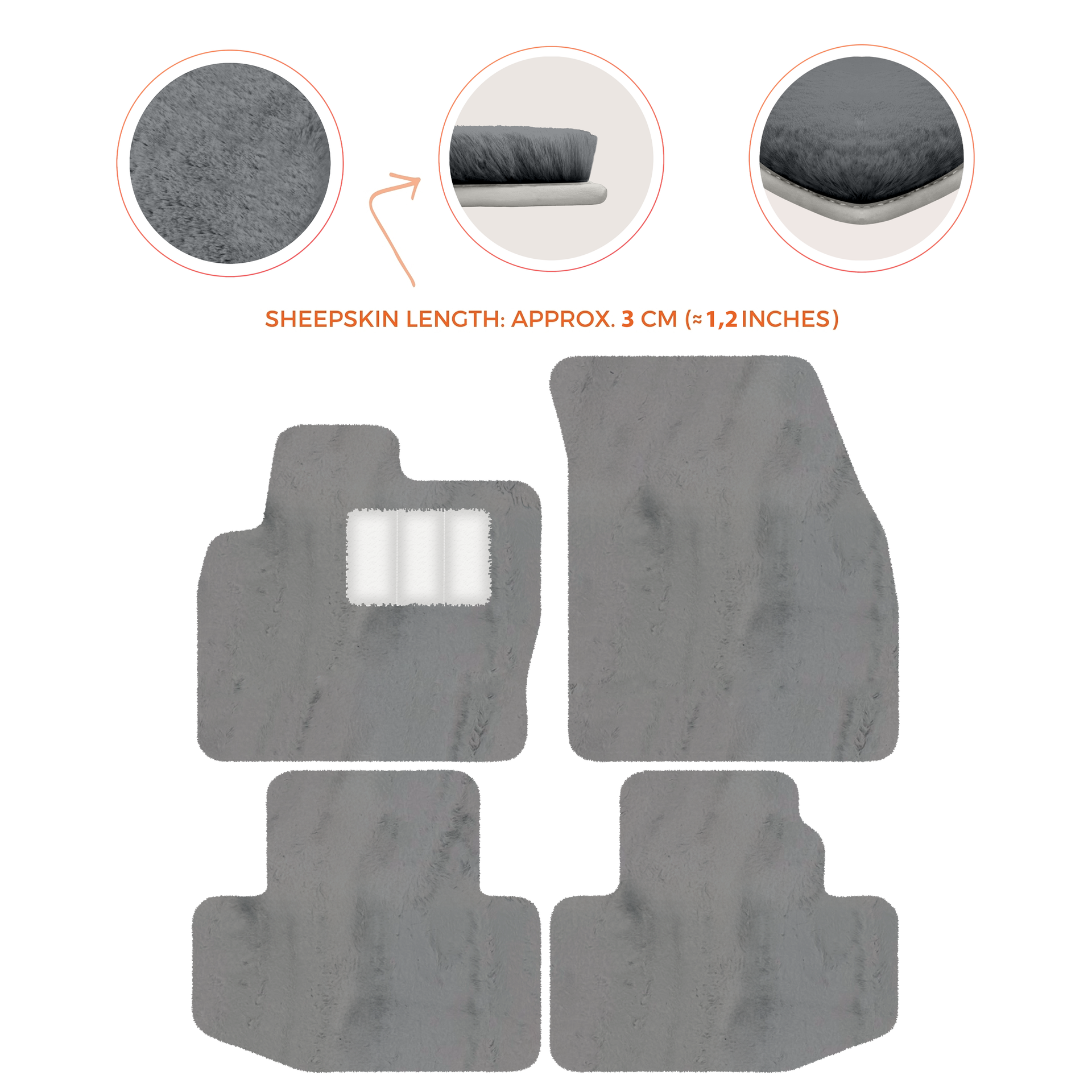 Luxury Sheepskin Floor Mats for Range Rover Sport L460 (2022-2024)