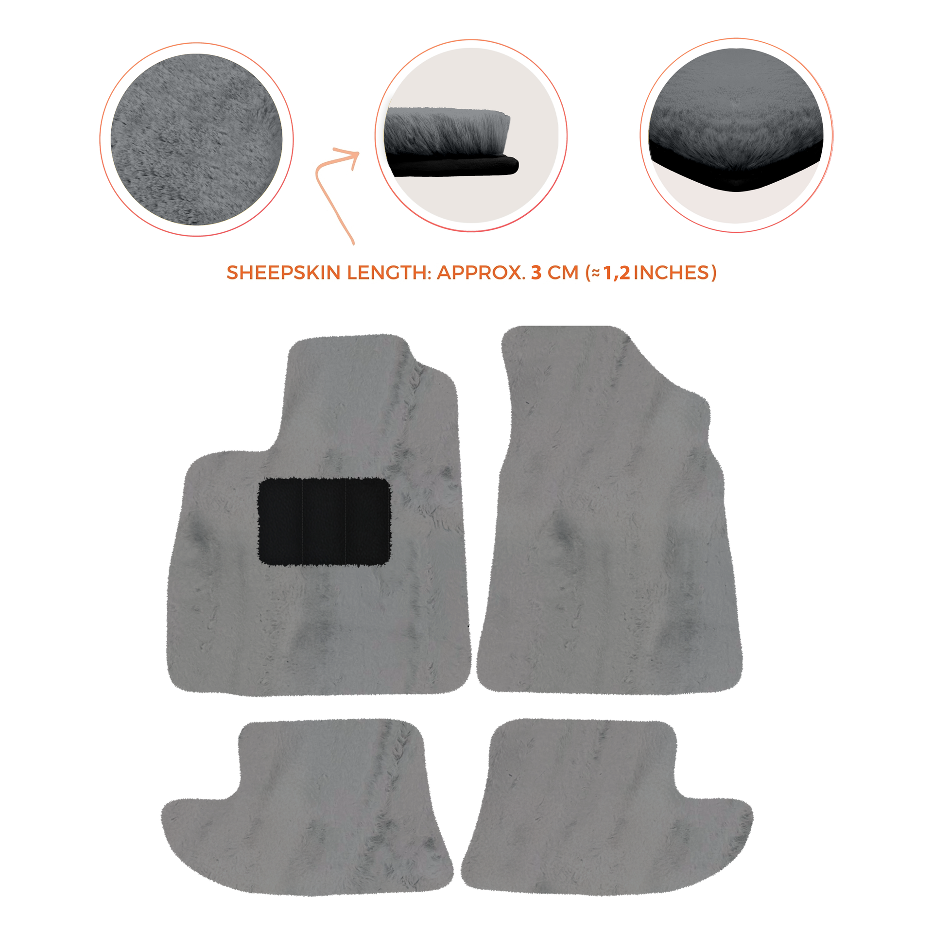 Premium Sheepskin Floor Mats for Bentley Continental GTC (2006–2011)