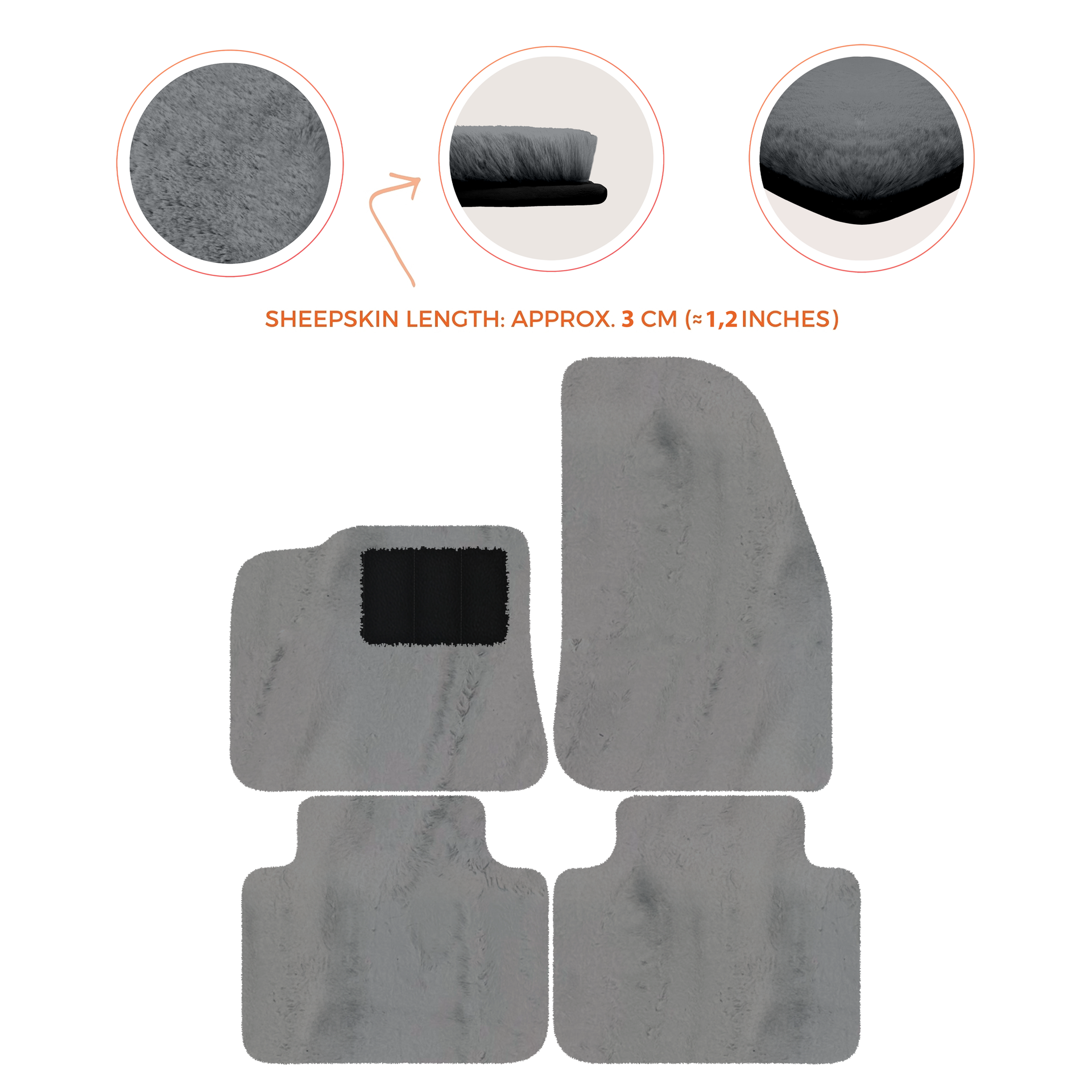 Premium Sheepskin Floor Mats for Porsche 987 Boxster (2005-2012)