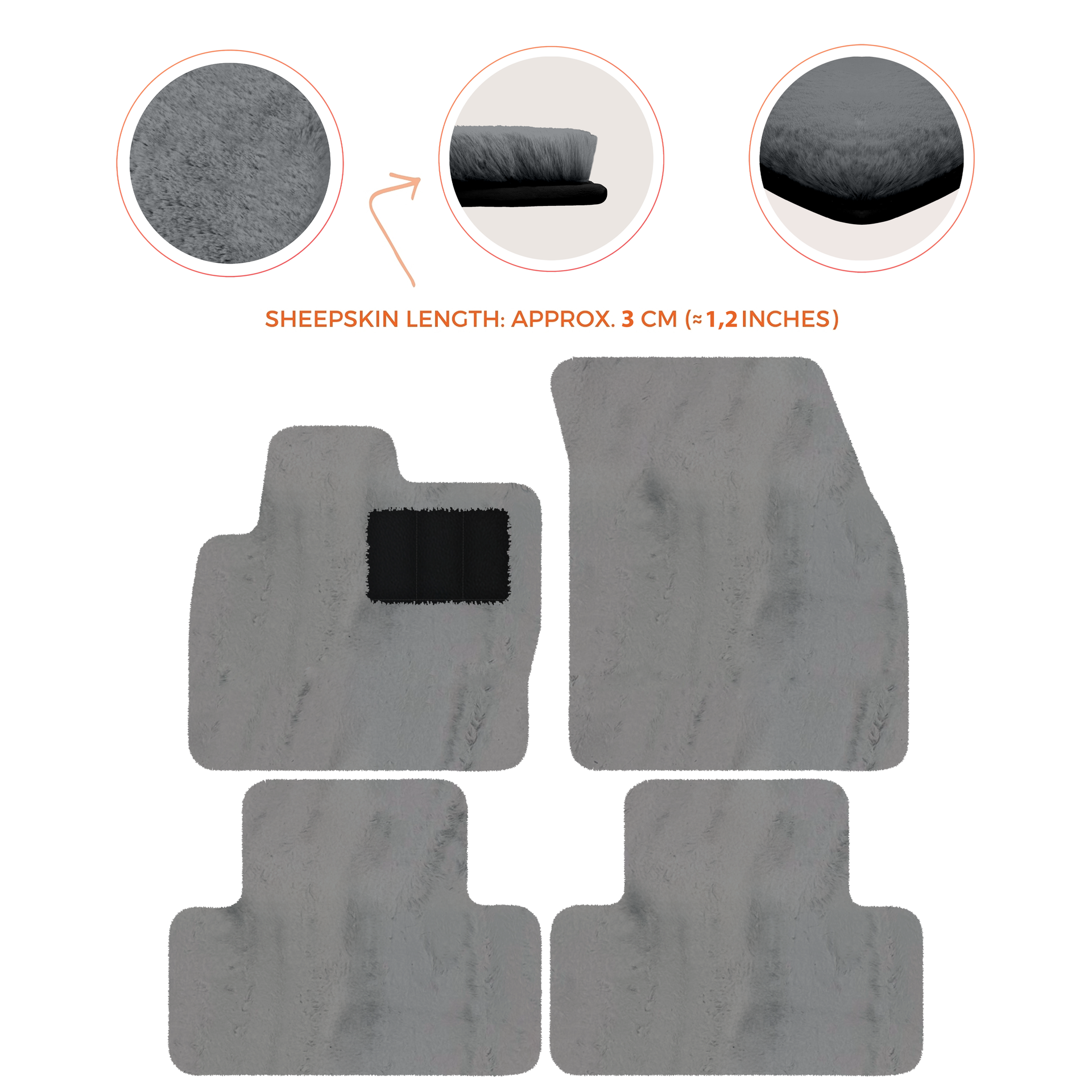 Premium Sheepskin Floor Mats for Range Rover Vehicles (2012-2022)