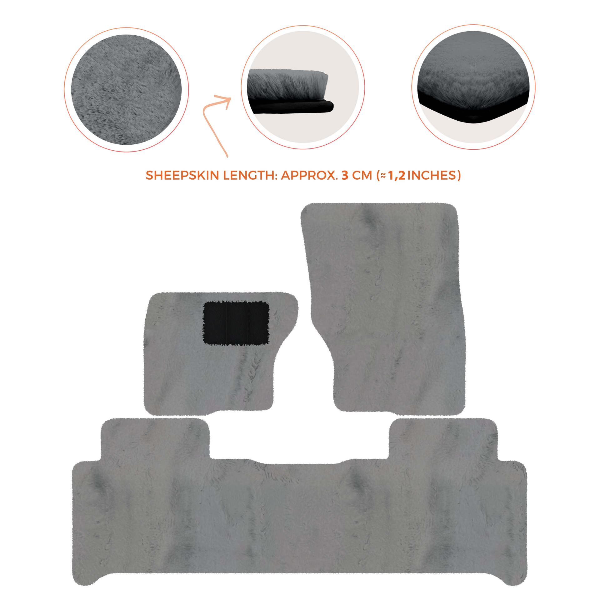 Luxury Sheepskin Floor Mats for Land Rover Discovery (2017-2026)