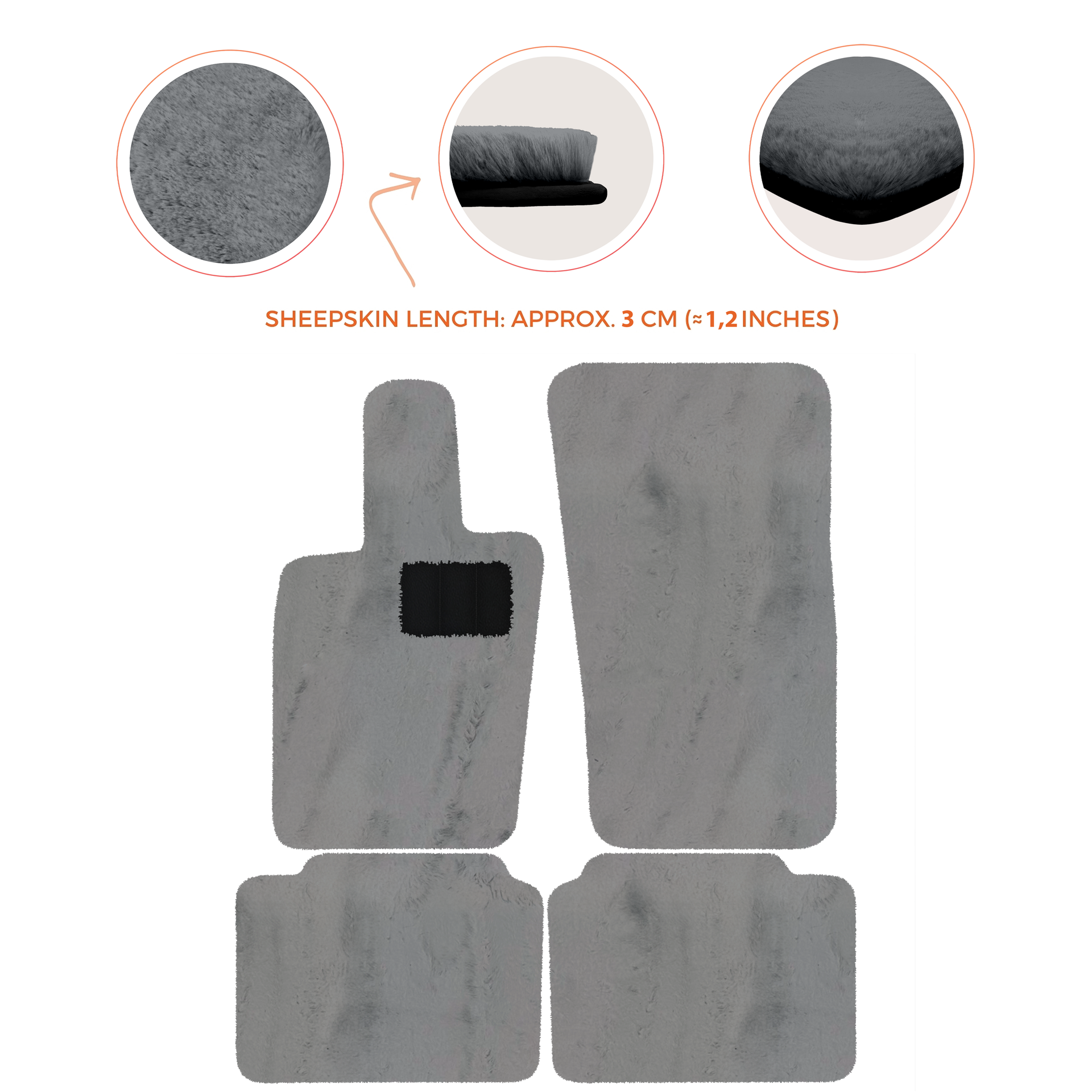 Luxury Sheepskin Floor Mats for Porsche Panamera (2017-2023)