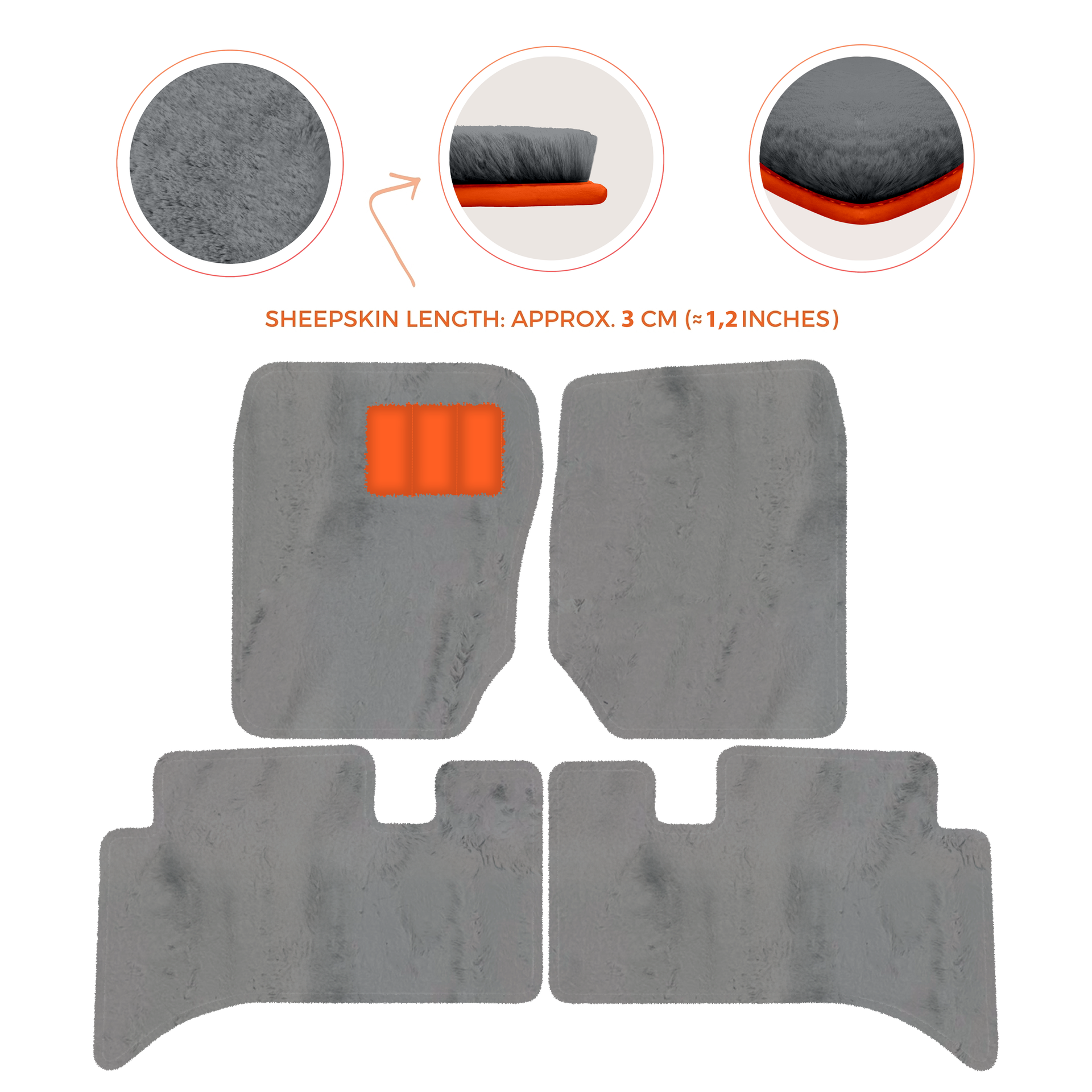 Premium Sheepskin Floor Mats for Range Rover Sport L460 (2022-2024)