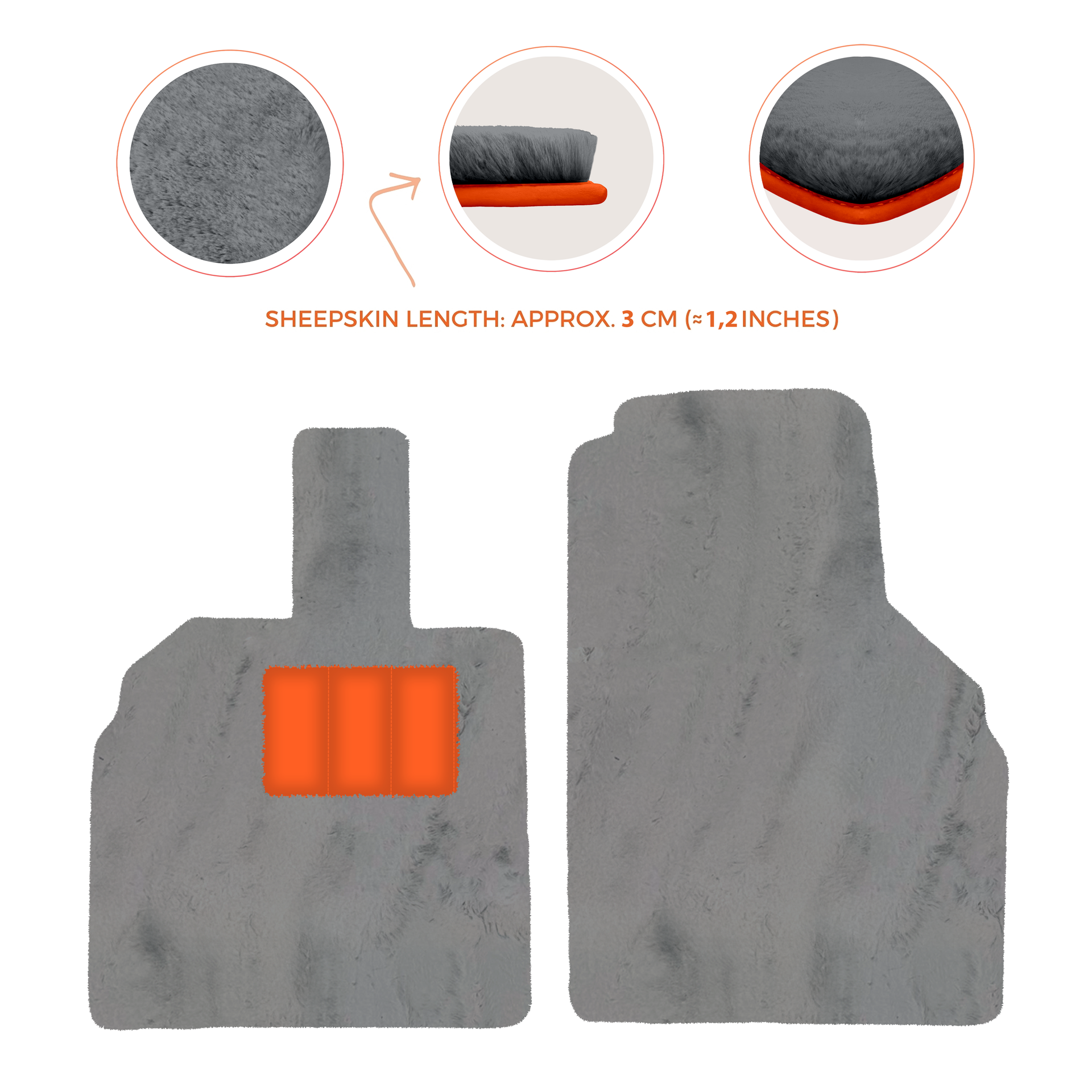 Luxury Sheepskin Floor Mats for Lamborghini Urus (2018-2026)