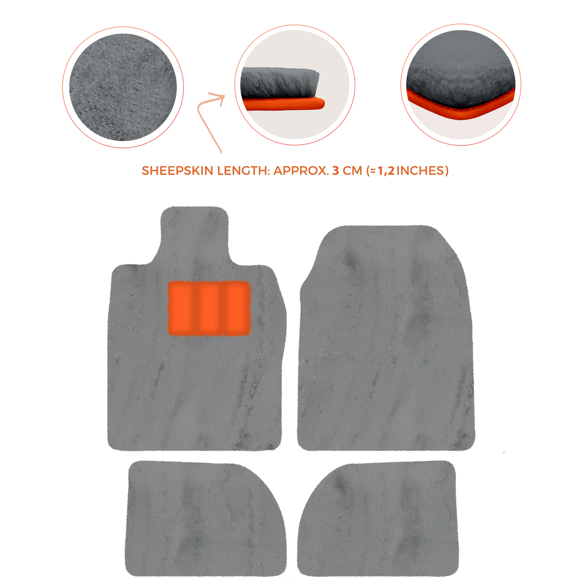 Premium Sheepskin Floor Mats for Porsche 924 (1976-1988)