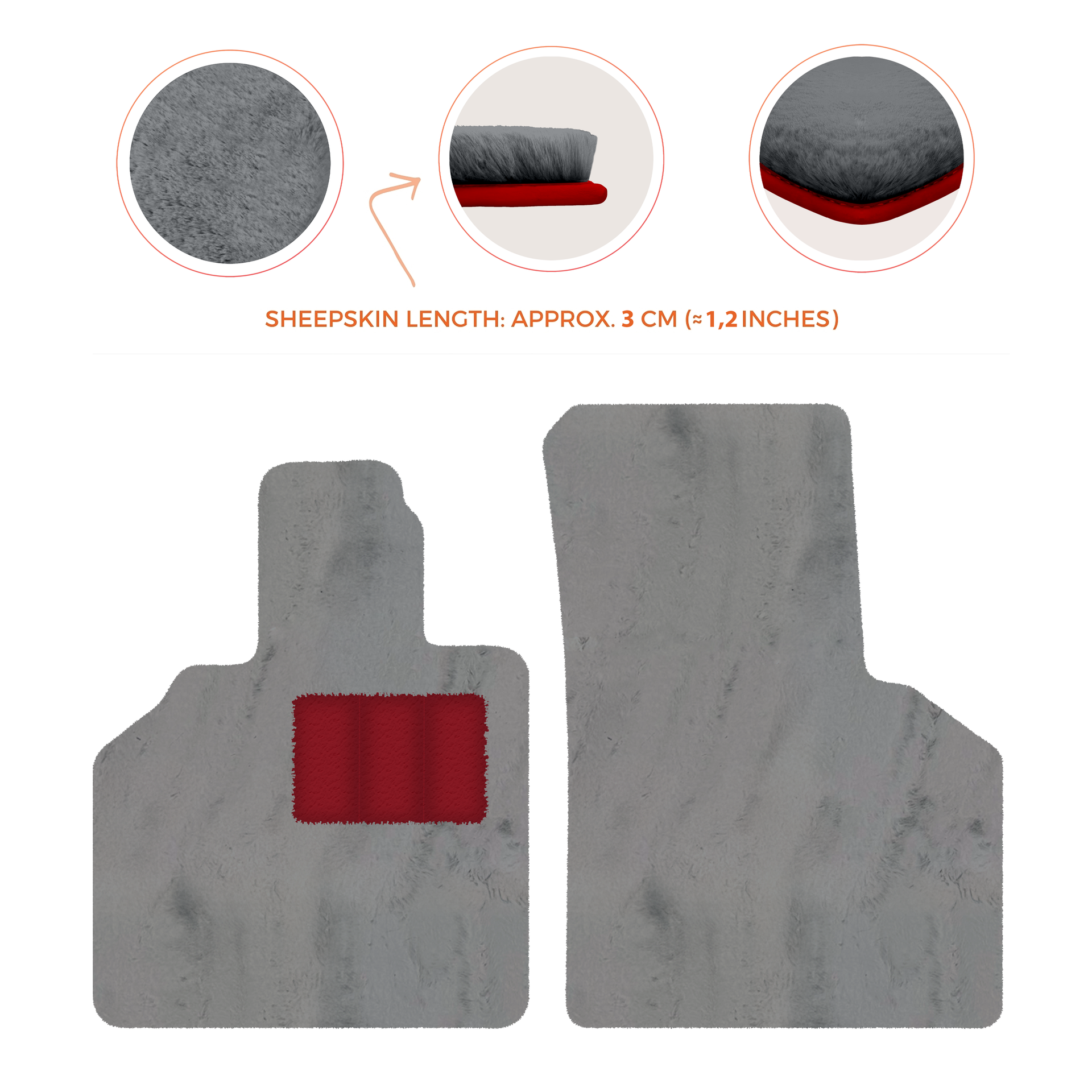 Premium Sheepskin Floor Mats for Lamborghini Aventador (2012-2022)