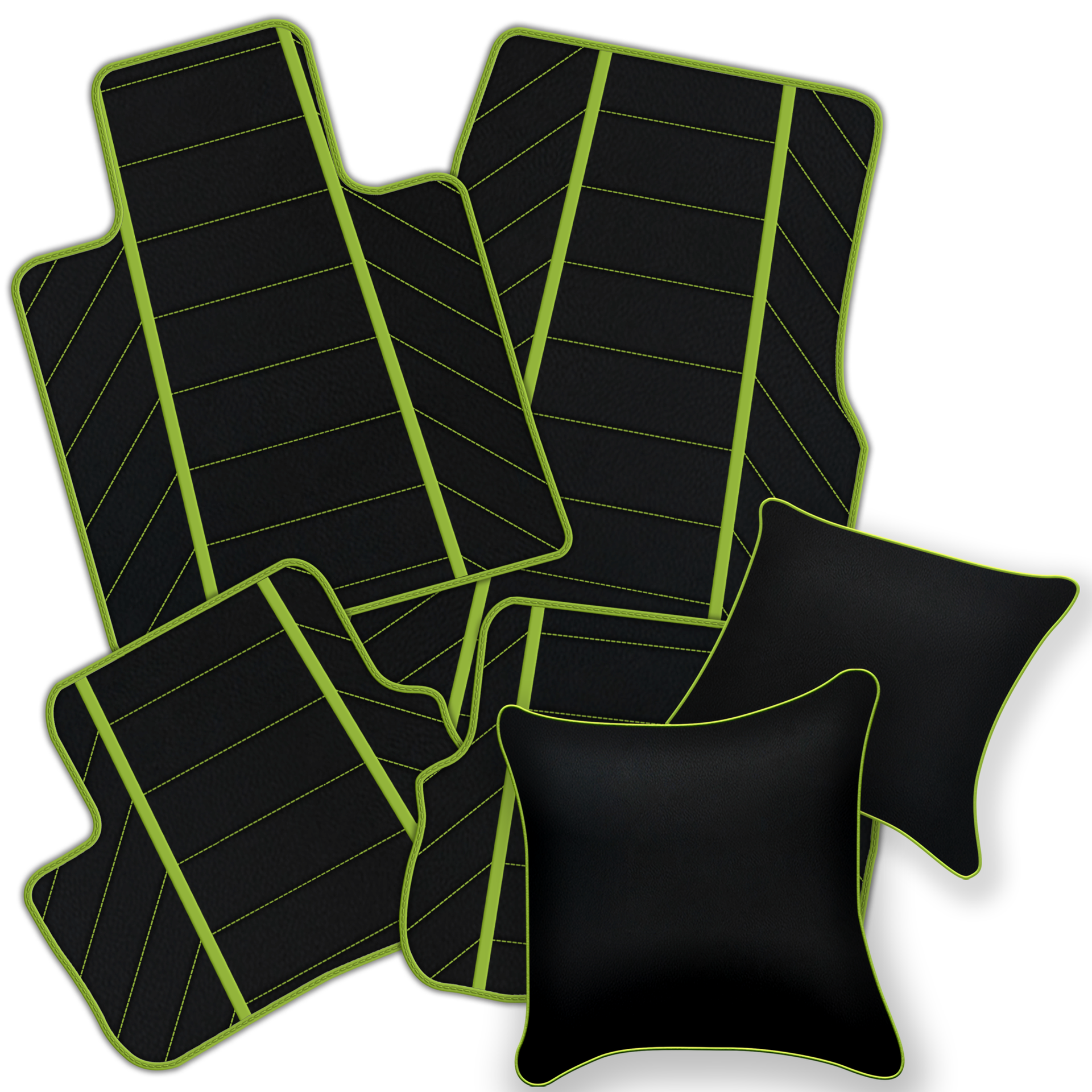 Luxury Black Leather Floor Mats for Rolls Royce Dawn 2016-2023