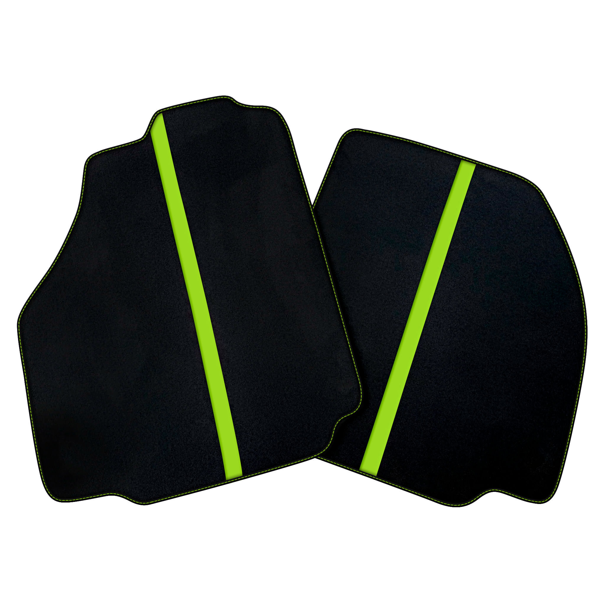 Black Car Floor Mats with Leather Line for Ferrari F8 Spider (2019-2023)