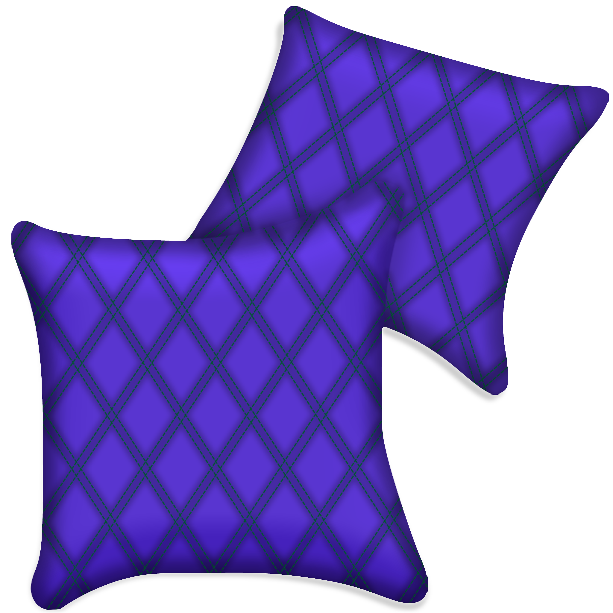 Customizable Purple Leather Pillows Set of 2 for All Vehicles | Double Diamond Pattern