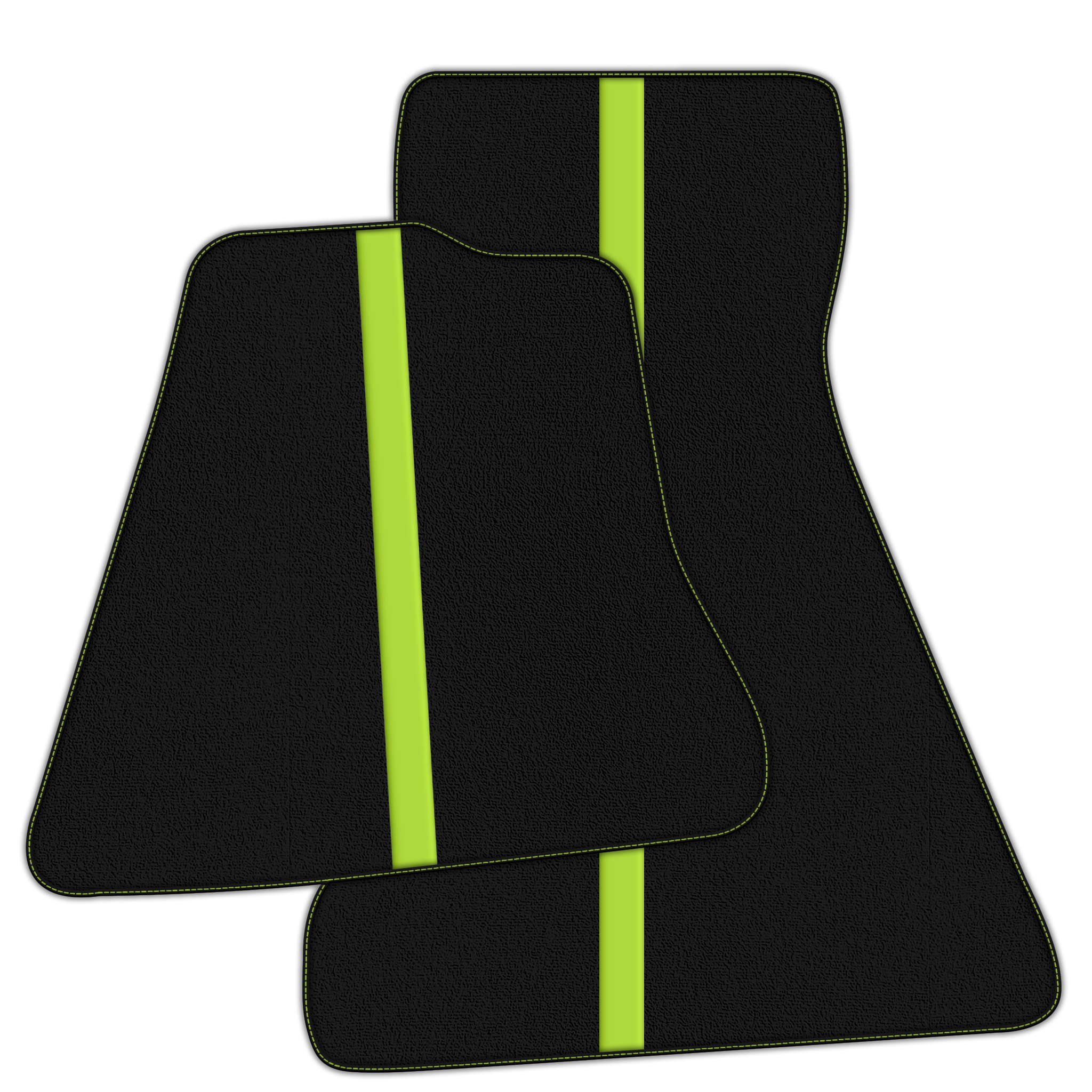 Black Floor Mats with Leather Line for McLaren 750S (2023-2025) - Various Colors