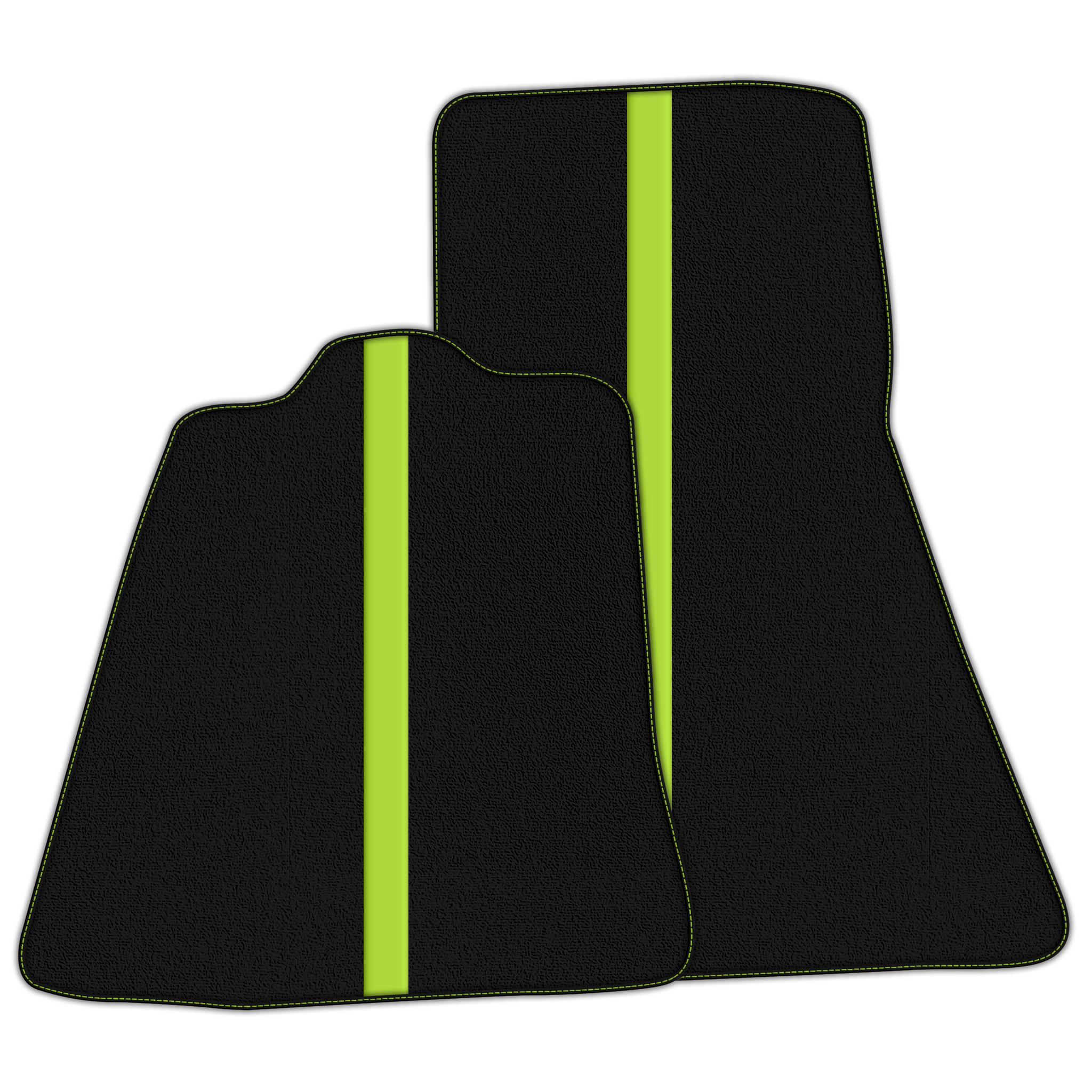 Black Floor Mats with Leather Line for McLaren 720S (2017-2021) - Various Colors