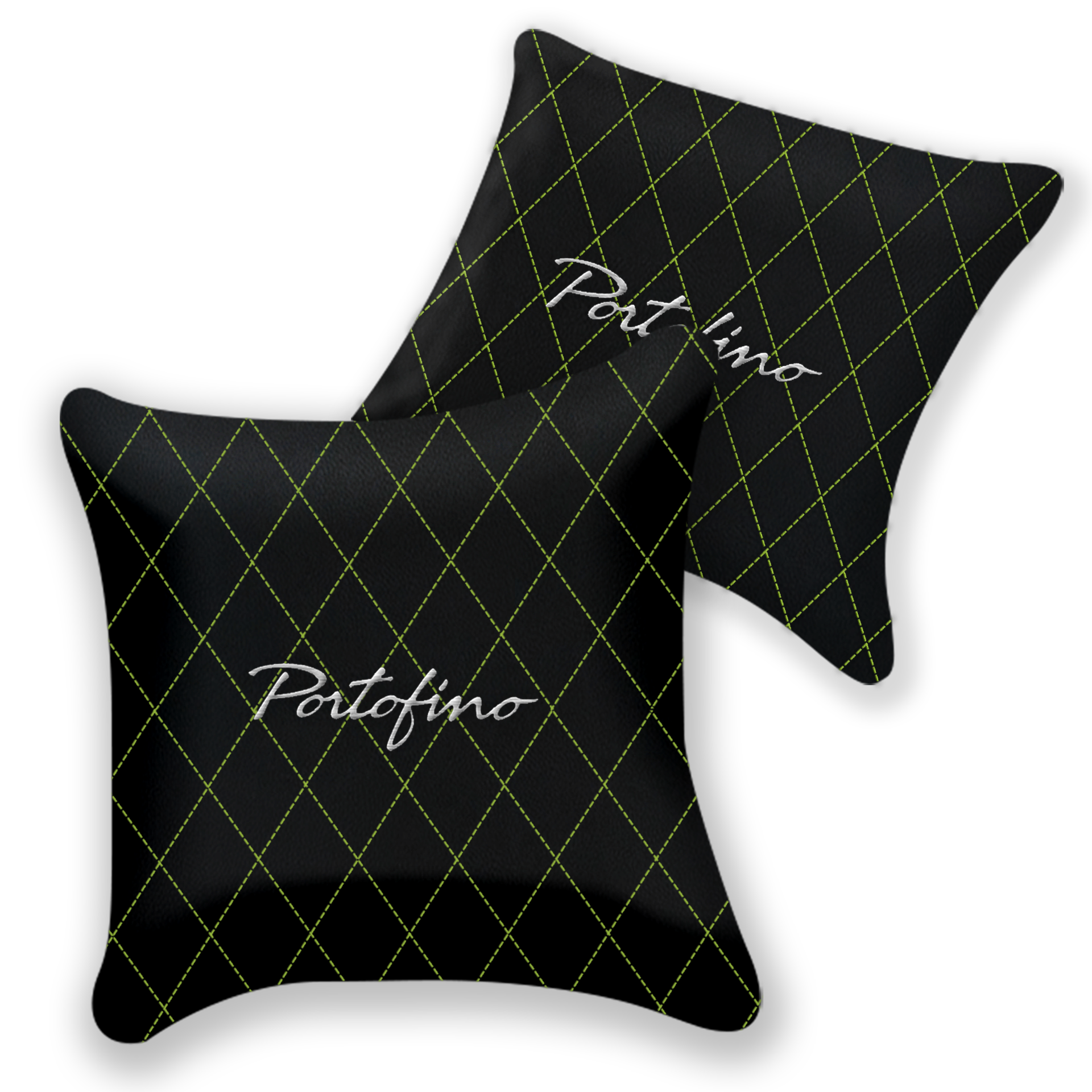 Customizable Black Leather Pillows for Ferrari 812 Superfast | 2-Pack